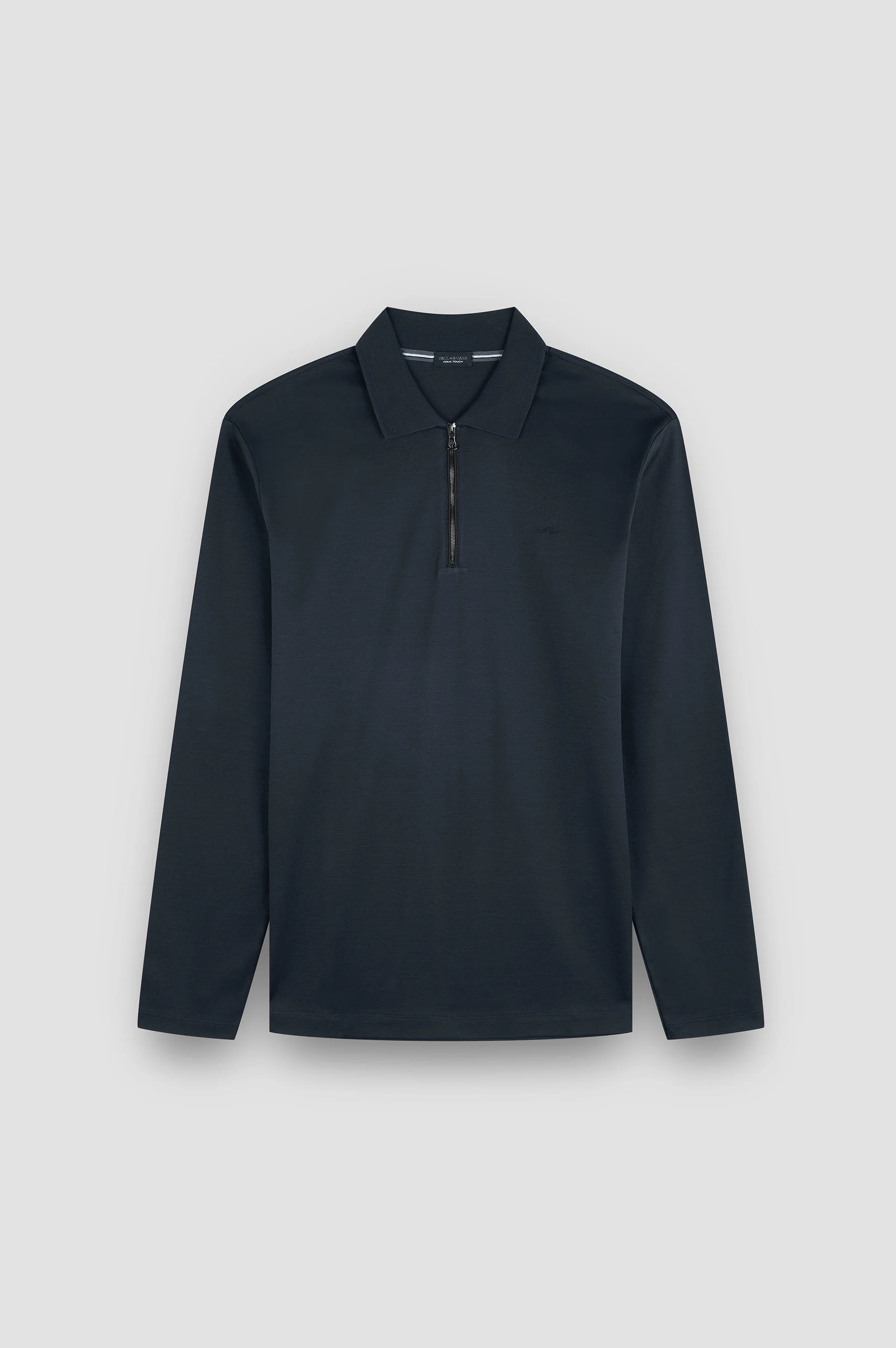 AQUA TOUCH COTTON ZIP-UP POLO SHIRT - 1