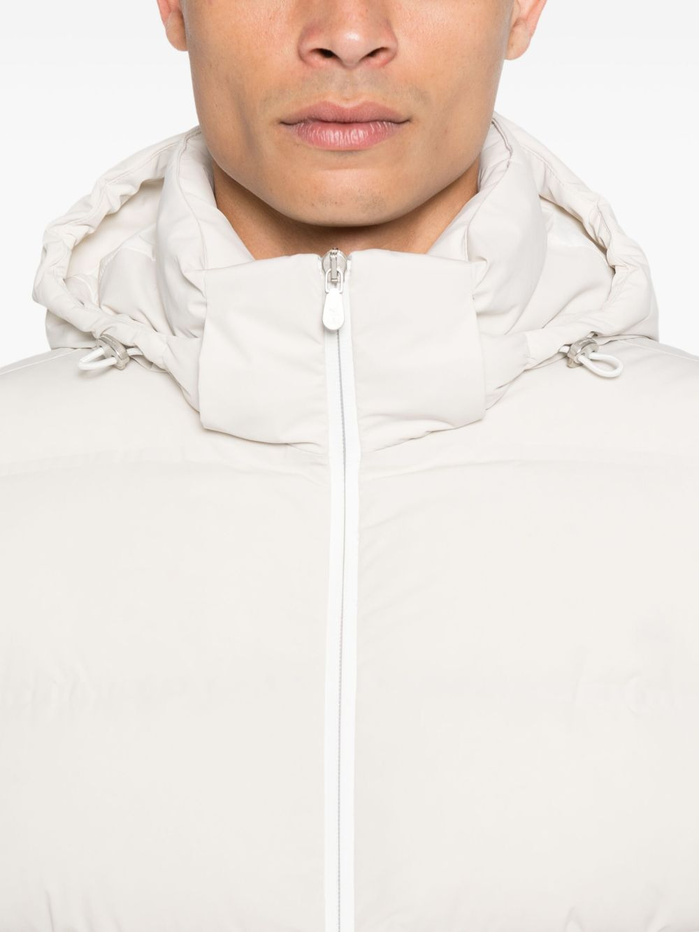 zip-fastening padded jacket - 5