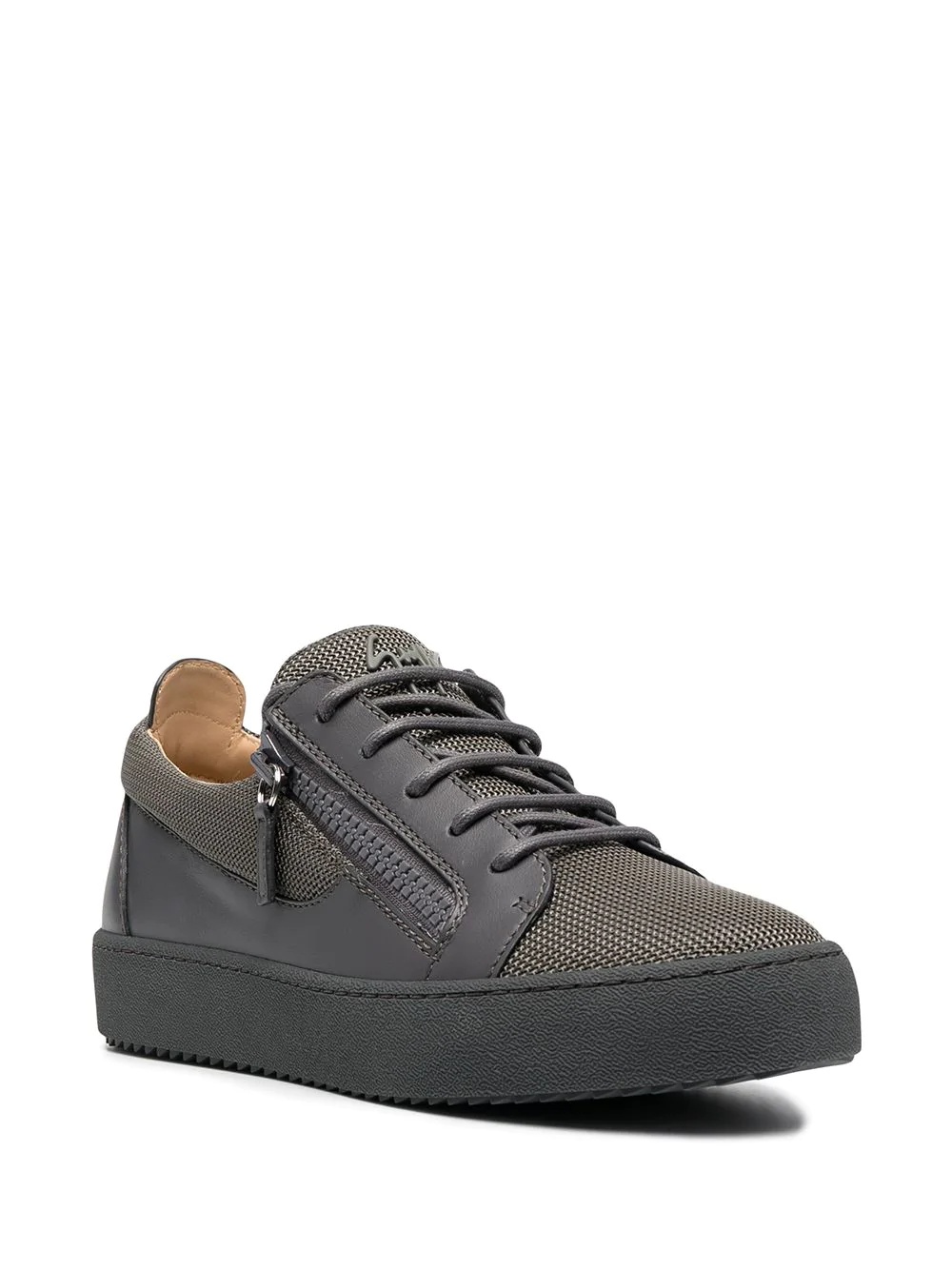 zip-detail low-top sneakers - 2