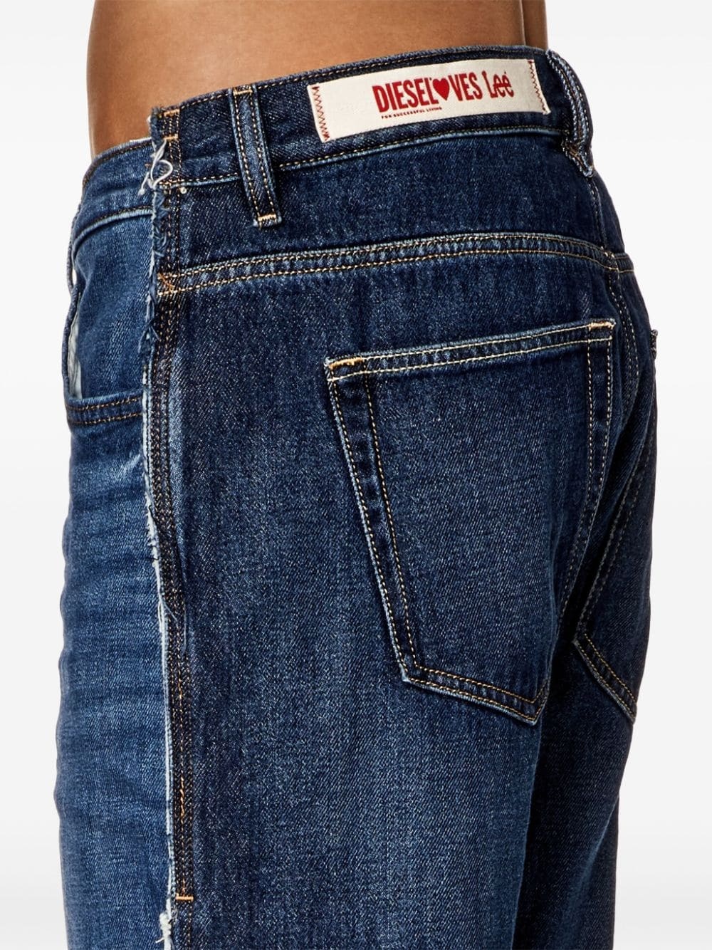 Dieseloves two-tone mid-rise jeans - 6