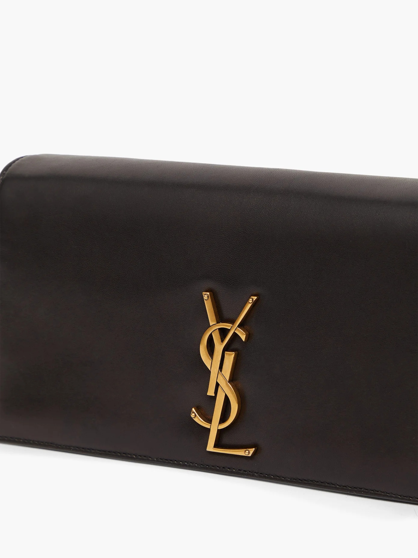 YSL-plaque leather shoulder bag - 5