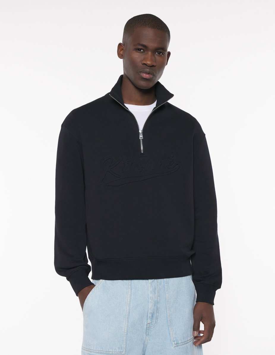 VARSITY HALF ZIP COMFORT SWEATER - 3