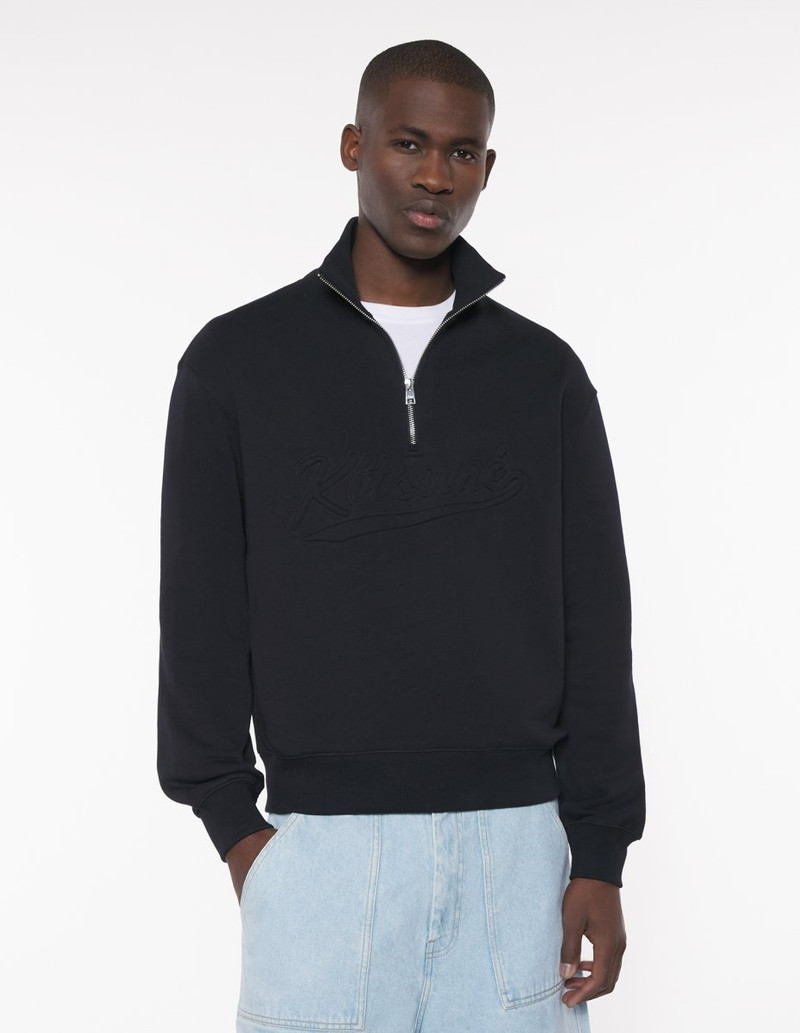VARSITY HALF ZIP COMFORT SWEATER 3