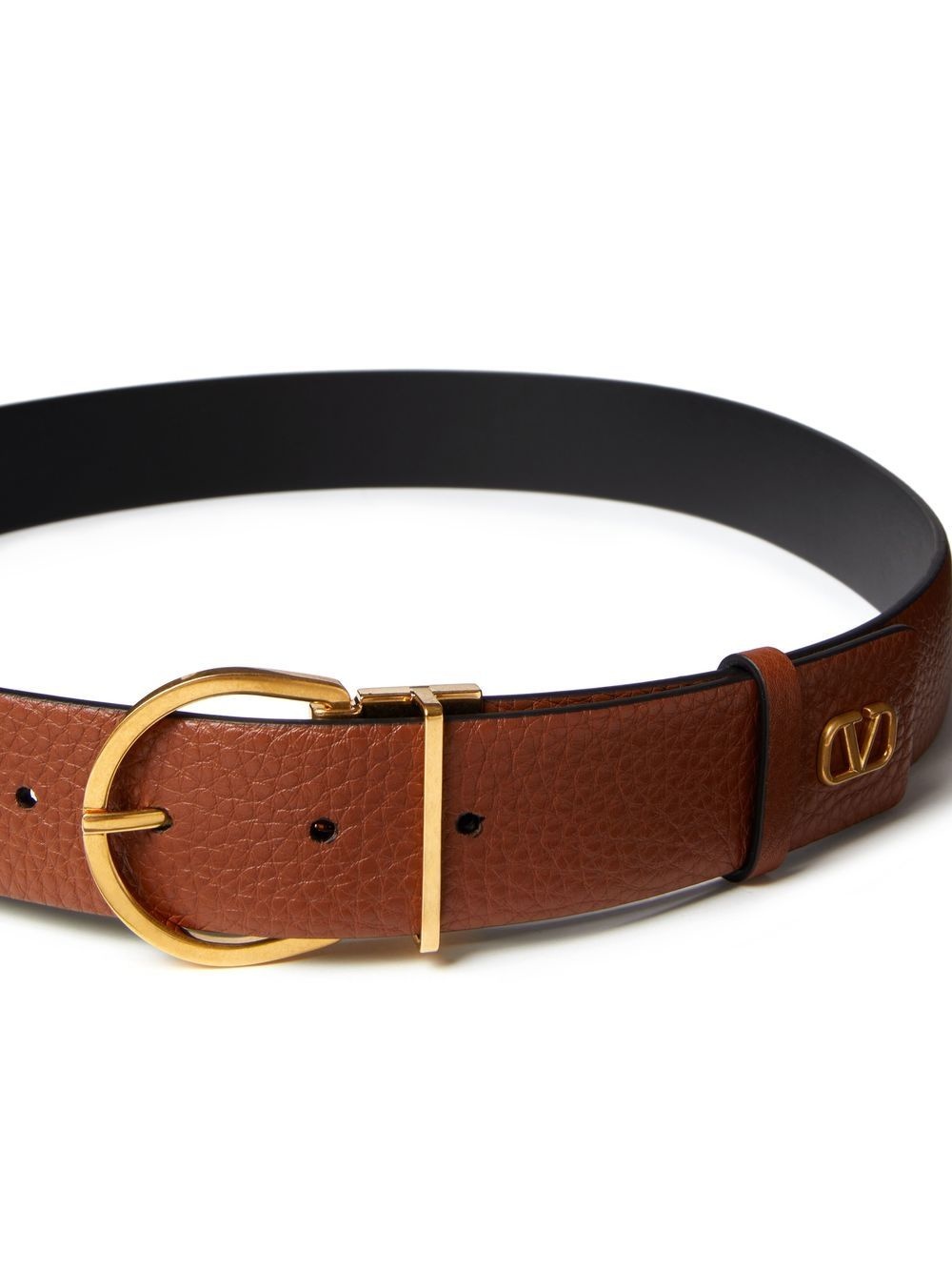 VLogo leather belt - 4