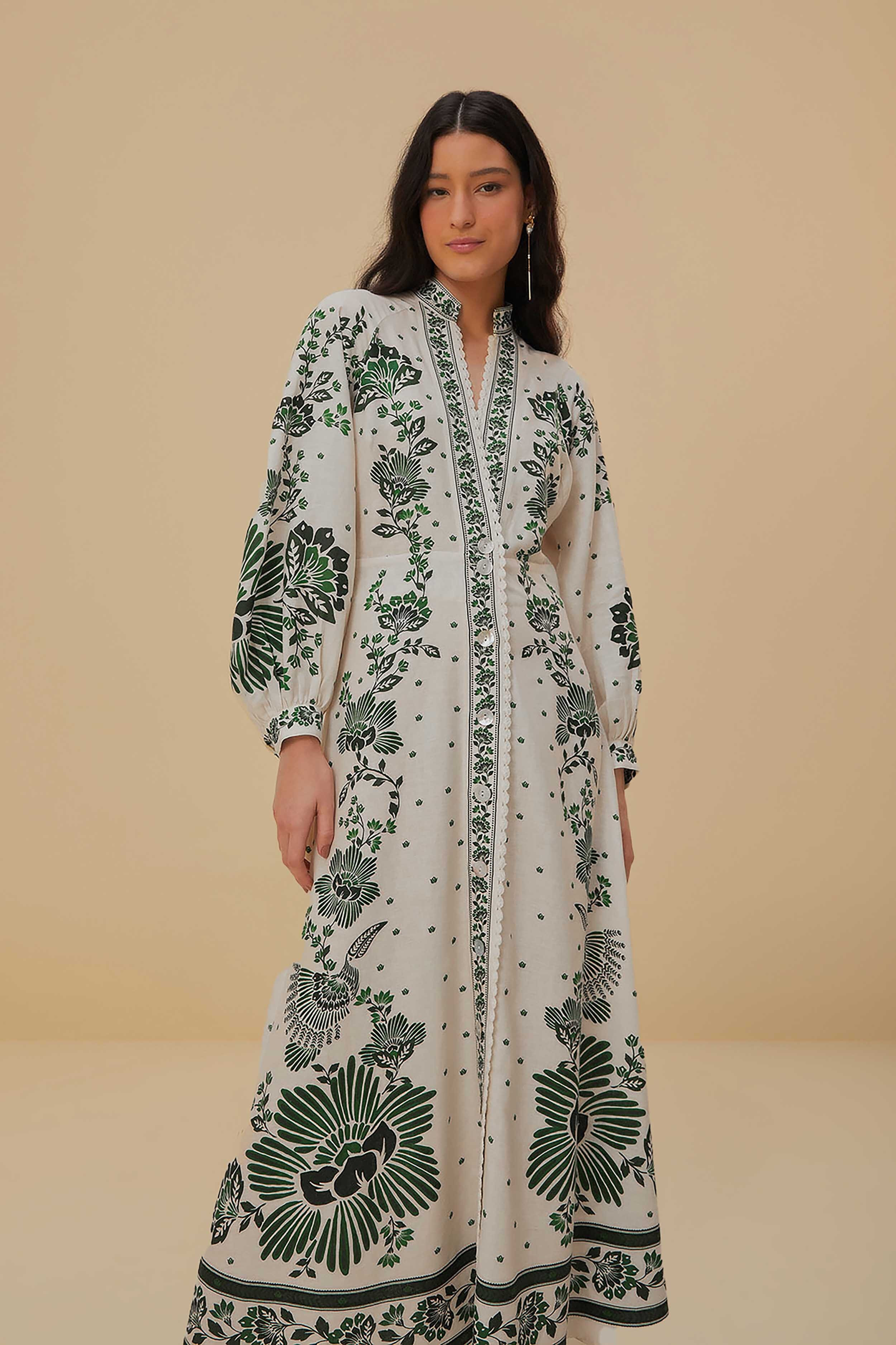 Forest Soul Off-White Maxi Dress - 2