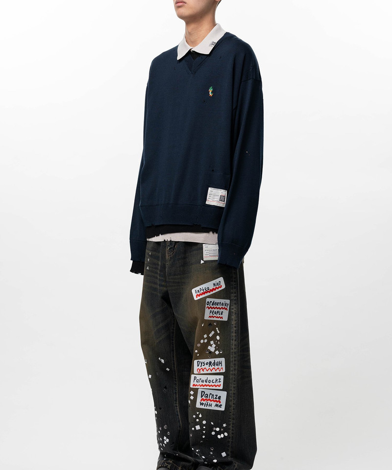 Triple Layered Knit Polo Sweater 15