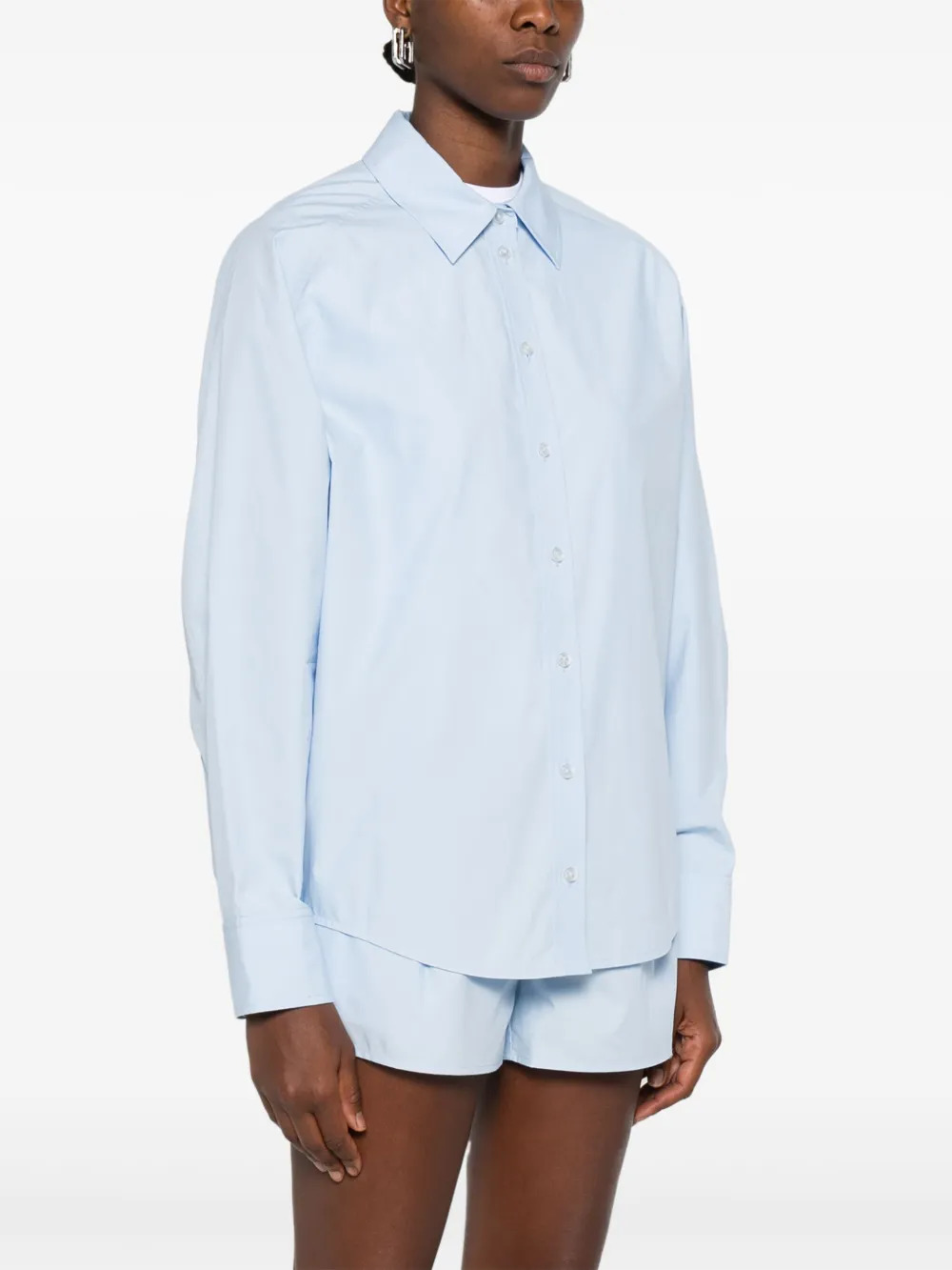 ALEXANDER WANG - Women Necklace Oversized Button Down Shirt - 3