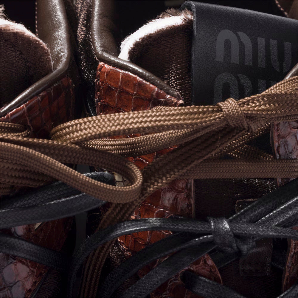 GYMNASIUM SNEAKERS IN TECHNICAL FABRIC AND PYTHON PRINT AYERS - 4