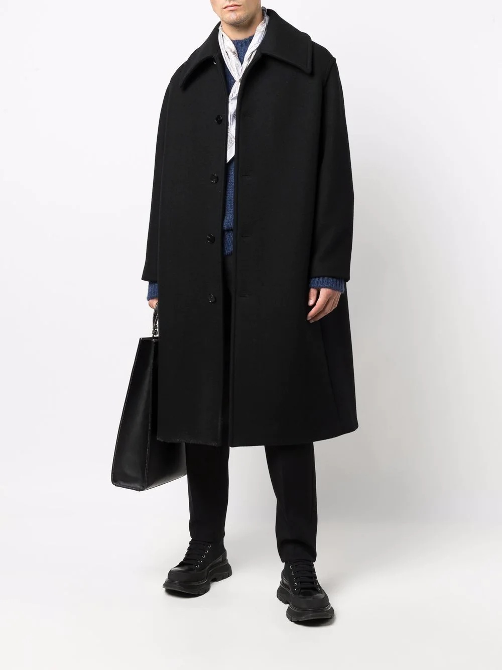 single breasted wool coat - 2