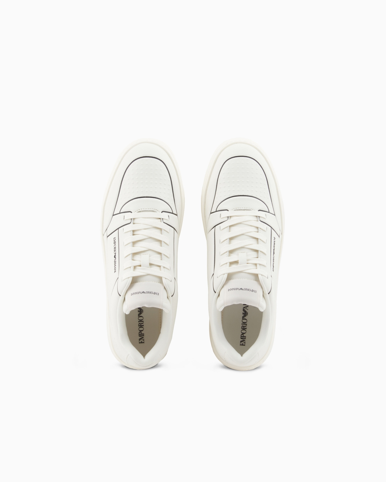 LEATHER SNEAKERS WITH AN EMBOSSED PRINT - 3
