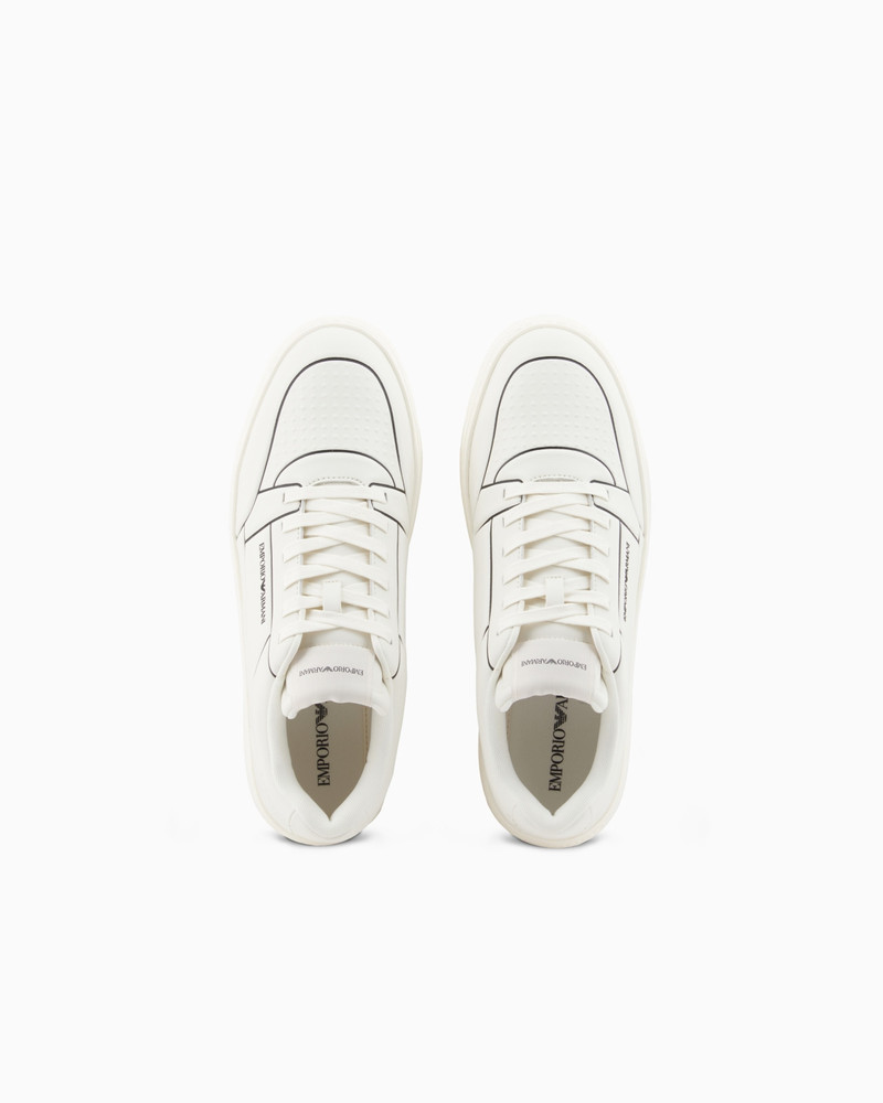 LEATHER SNEAKERS WITH AN EMBOSSED PRINT 3