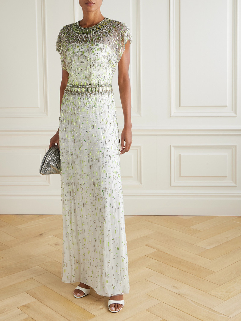 JENNY PACKHAM Lauretta Embellished Organza Gown outlook