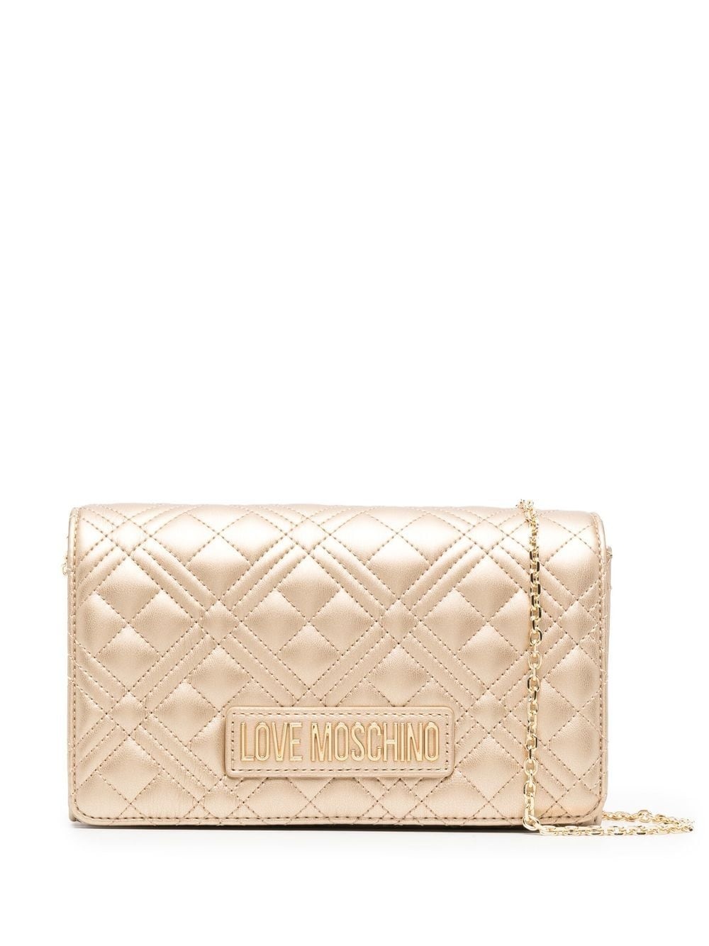 quilted-finish crossbody bag - 1