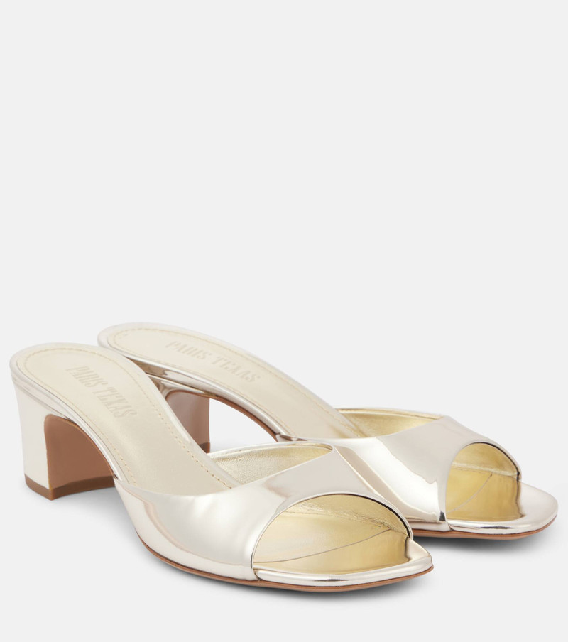 Lara 50 metallic leather mules 1