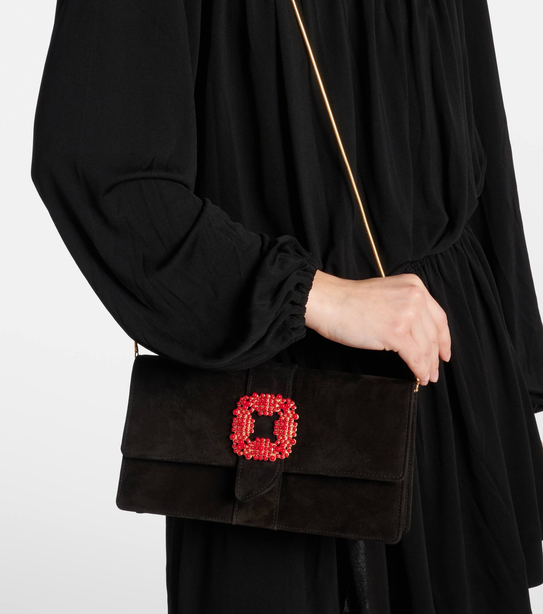 Capri embellished suede clutch - 2