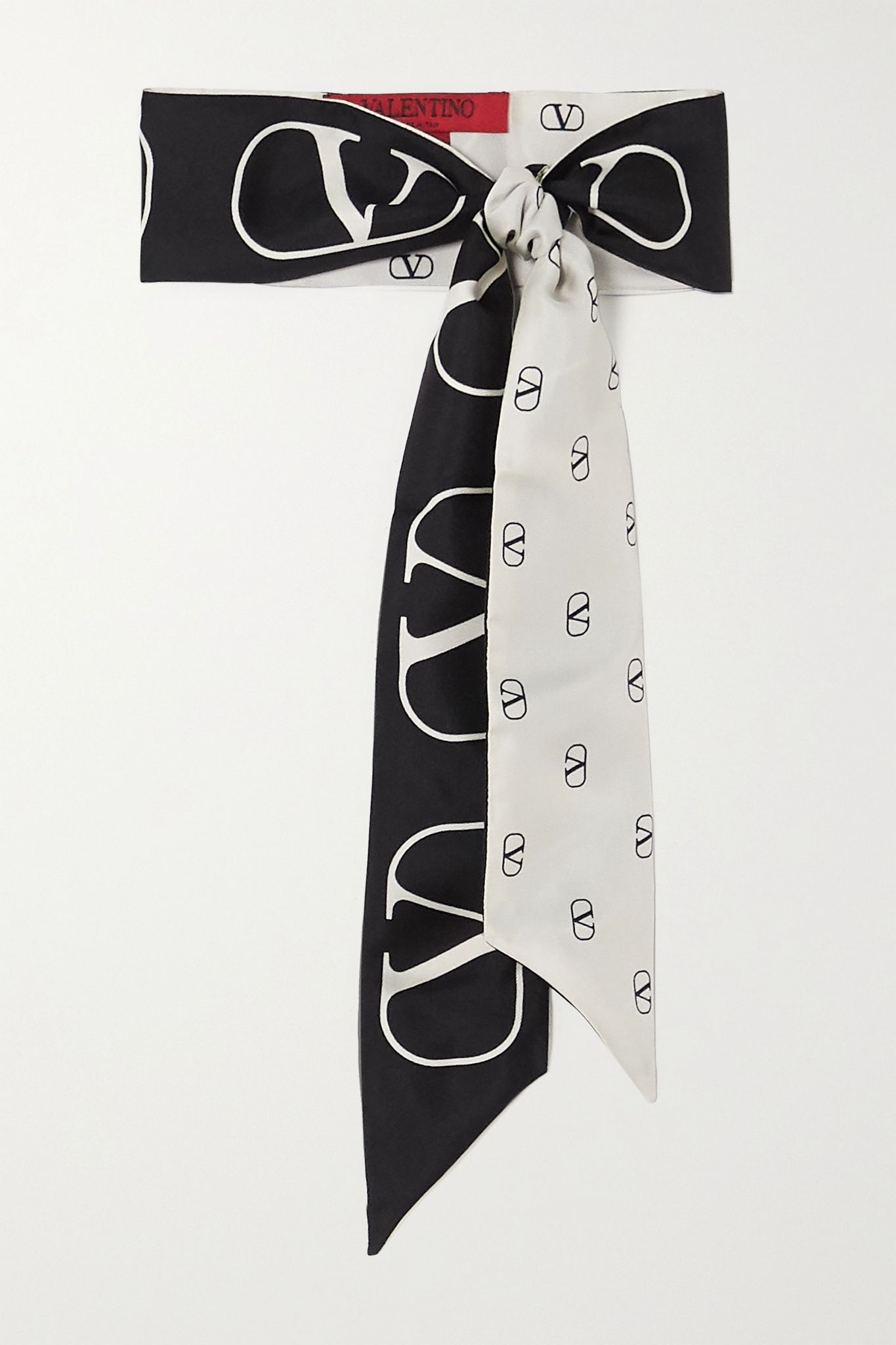 Valentino Garavani printed silk-twill scarf - 1