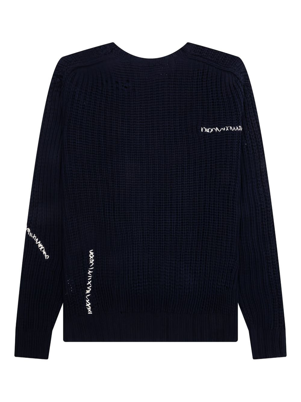 stitch-detail crew-neck sweater - 2