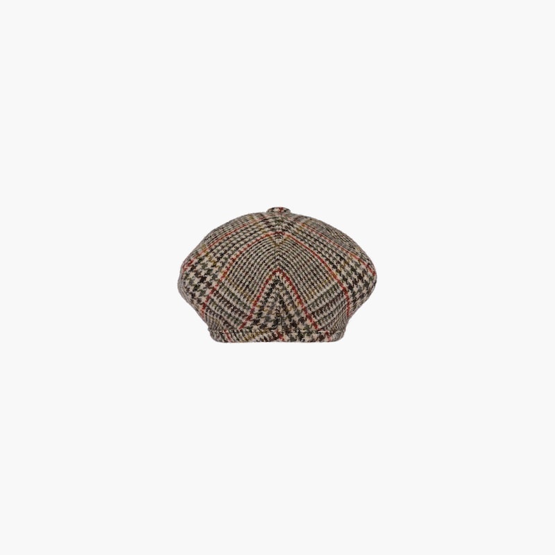 Plaid Shetland wool beret - 2