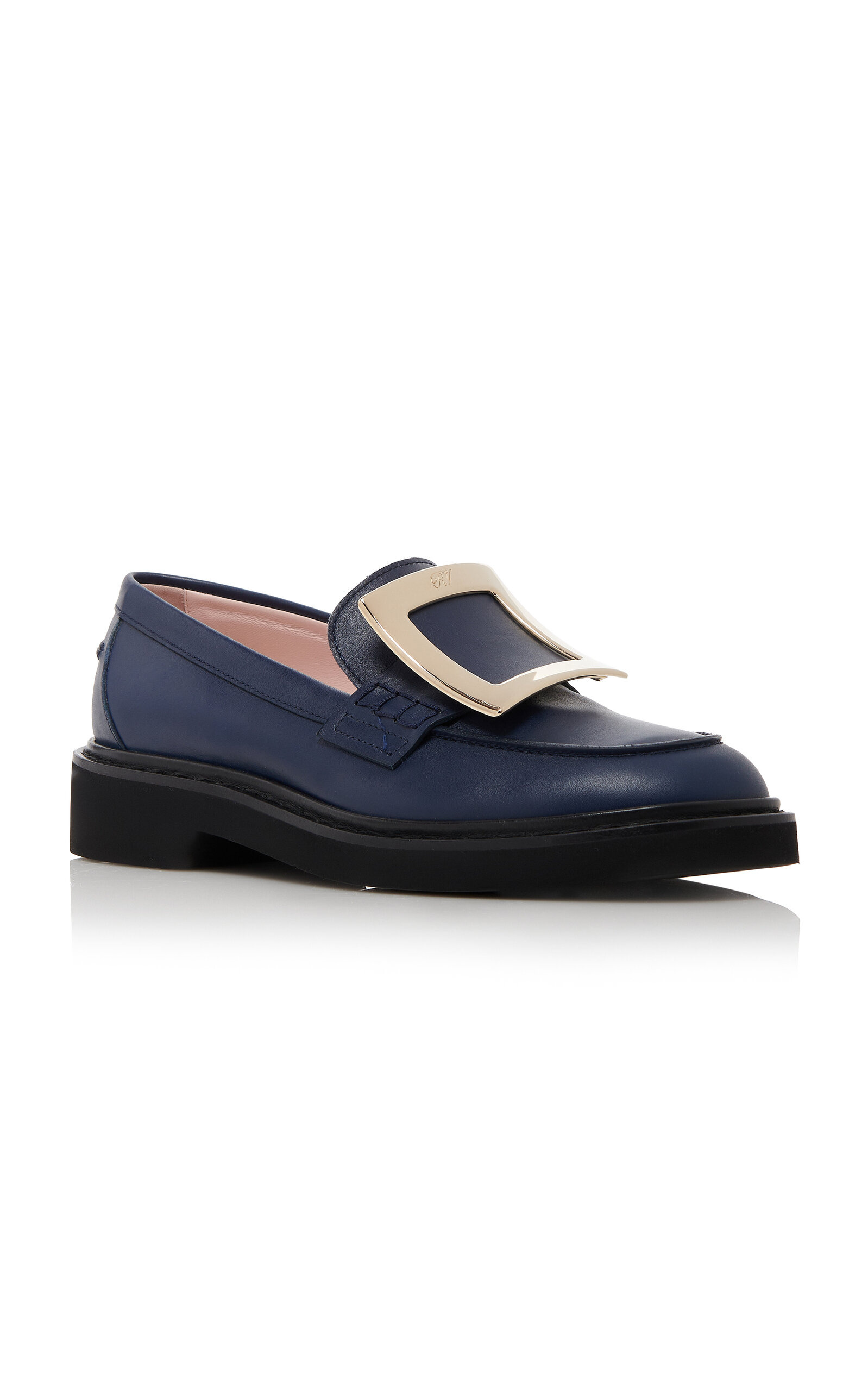 Viv Rangers Buckle Leather Loafers navy - 5