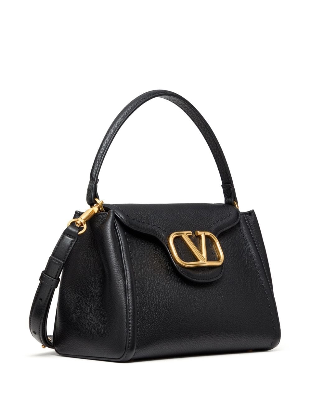 logo-plaque leather tote bag - 3