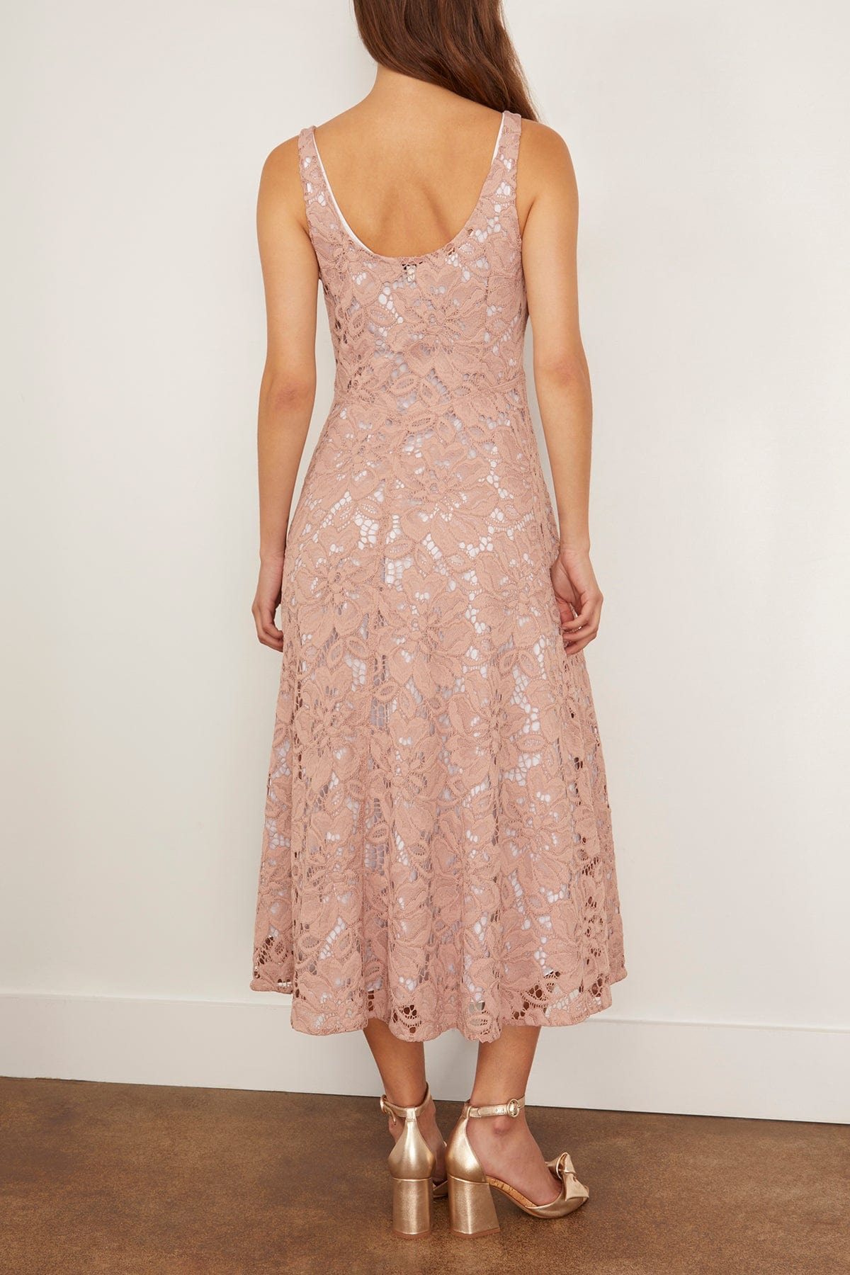Lacy Dream Dress in Burnt Tan - 5