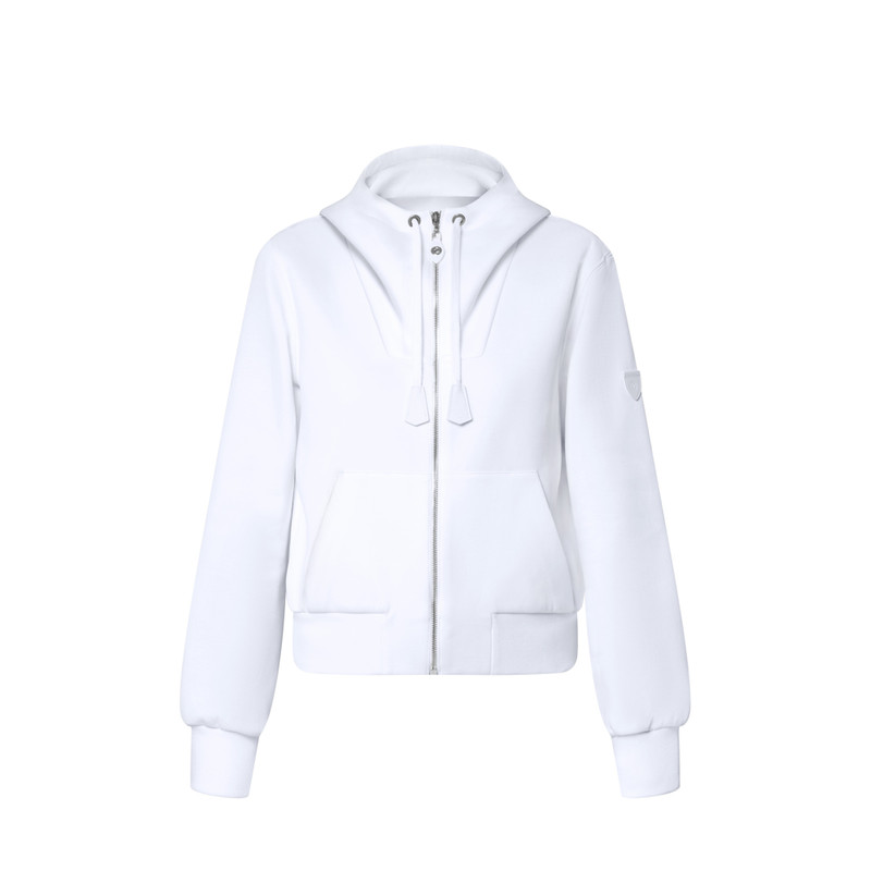 Leather Accent Hoodie 1