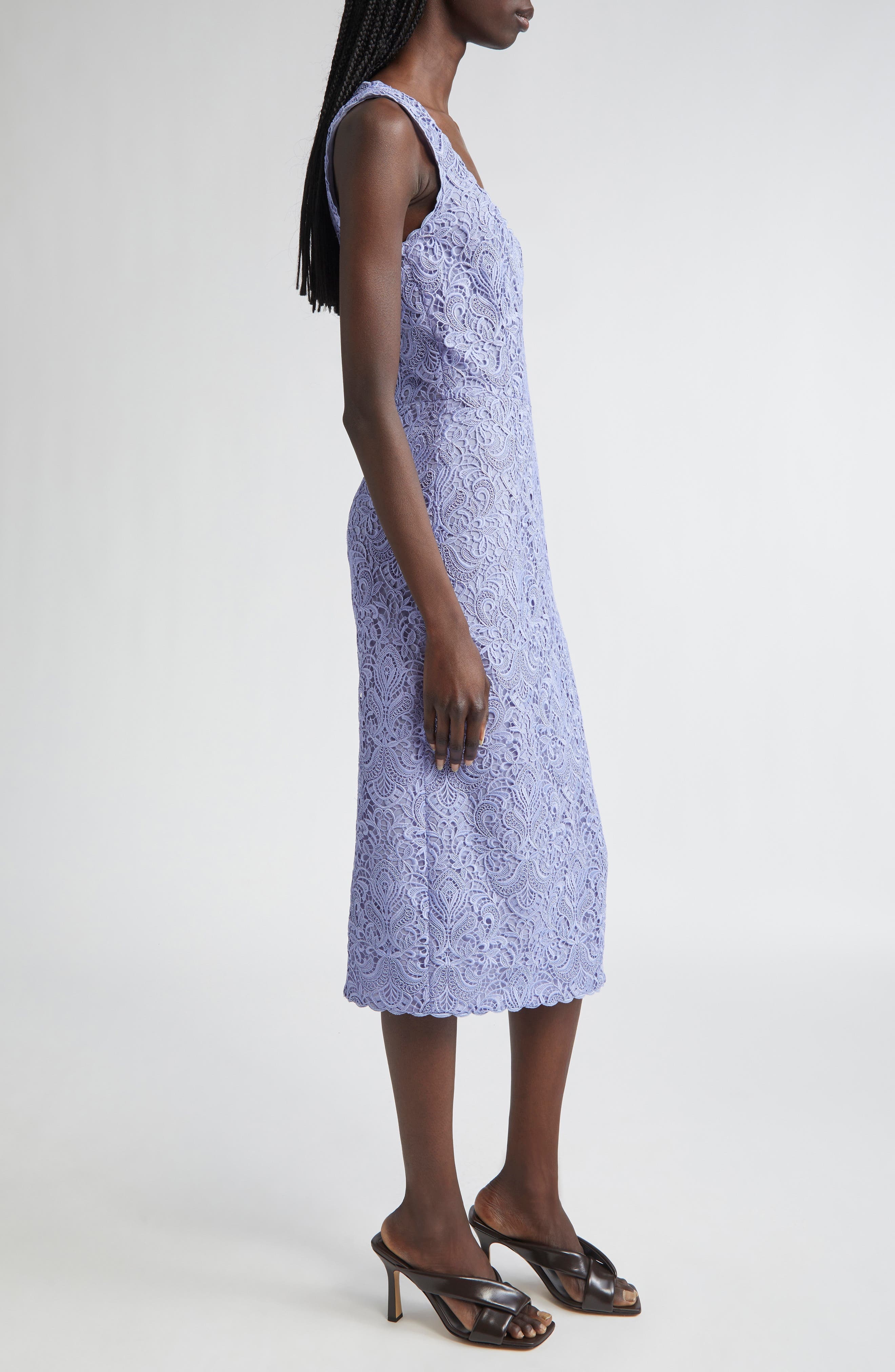 Etro Guipure Lace Midi Dress in Glicine 2 at Nordstrom - 4
