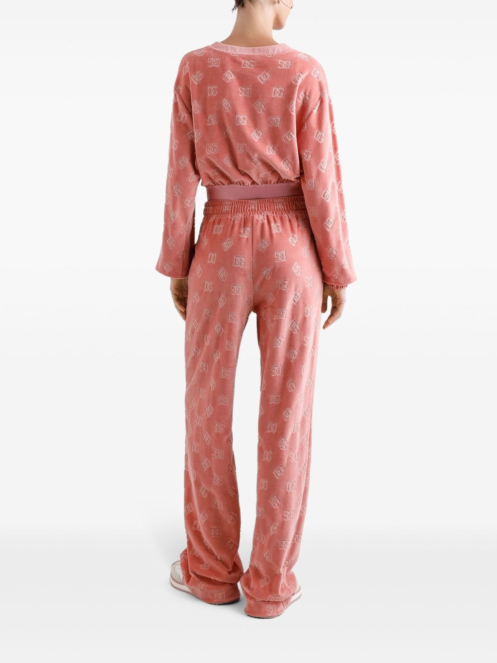 logo-jacquard track pants - 3