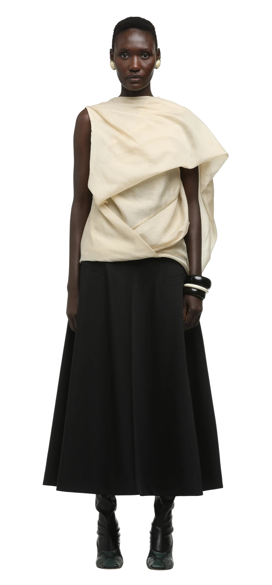 SIDE DRAPE TOP SOFT TAN - 3