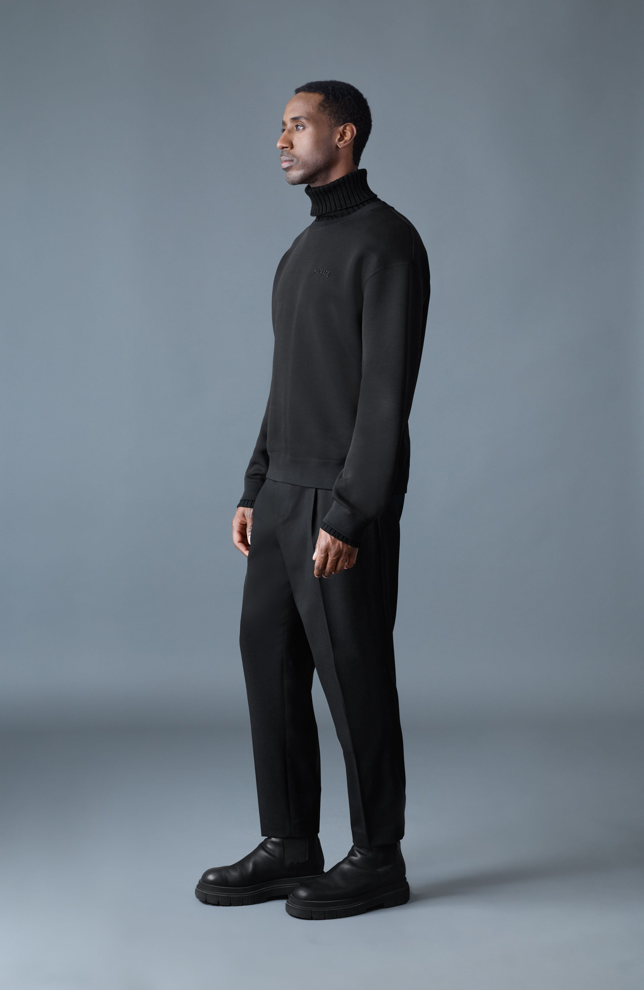 LEGEND Knit Cotton-Blend Turtleneck Sweater - 3