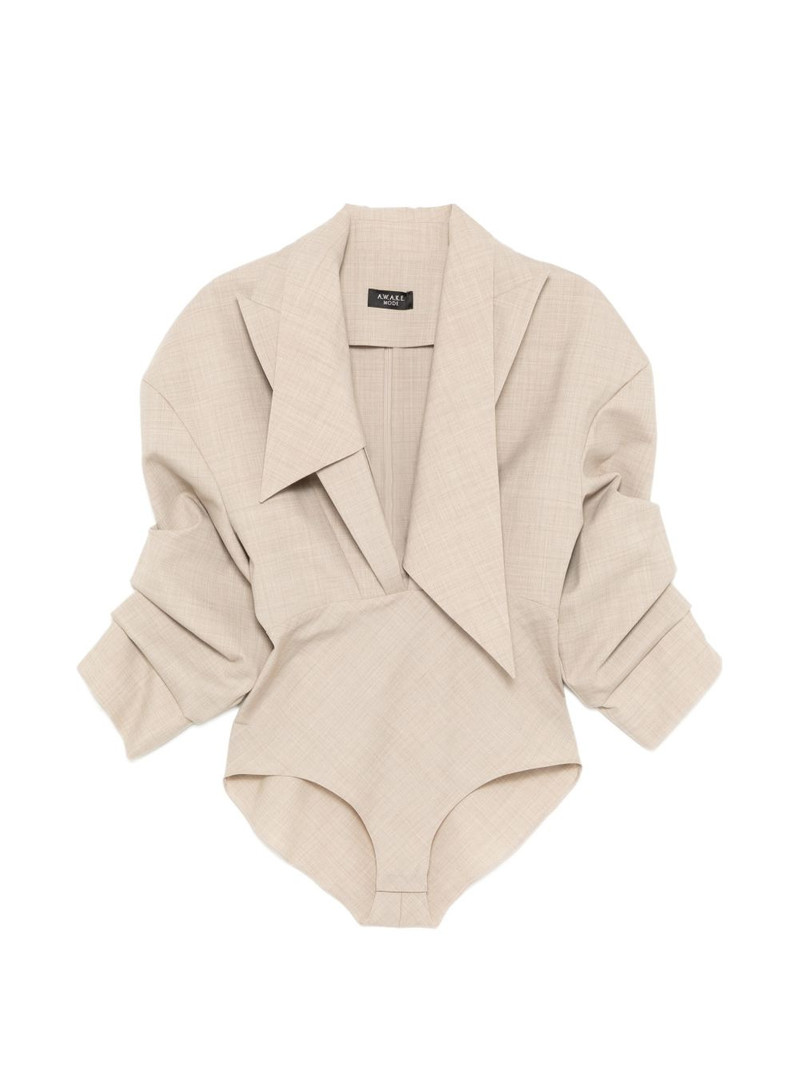 shirt-collar tailored bodysuit 1