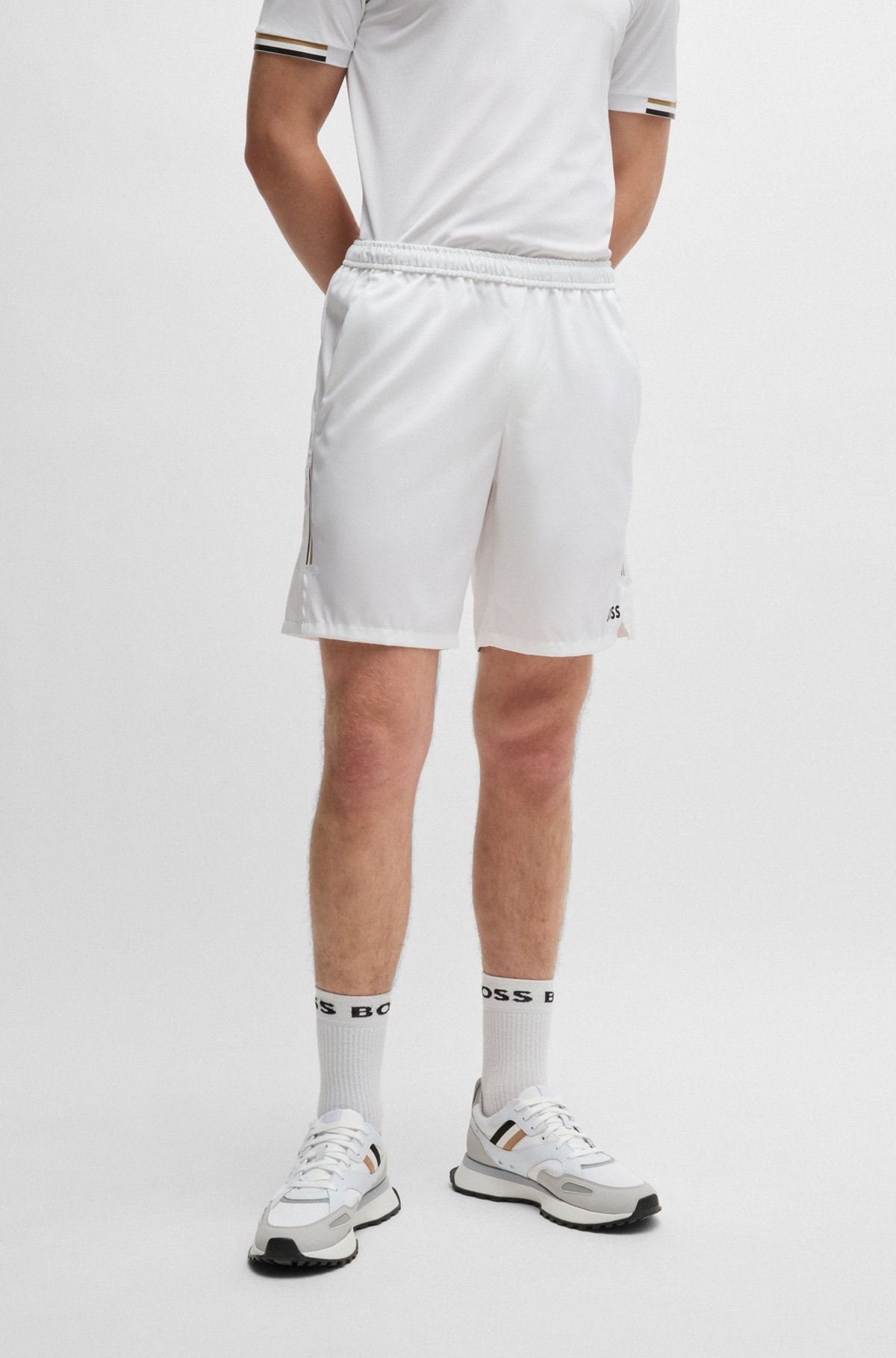 BOSS X MATTEO BERRETTINI WATER-REPELLENT SHORTS WITH LOGO PRINT - 2