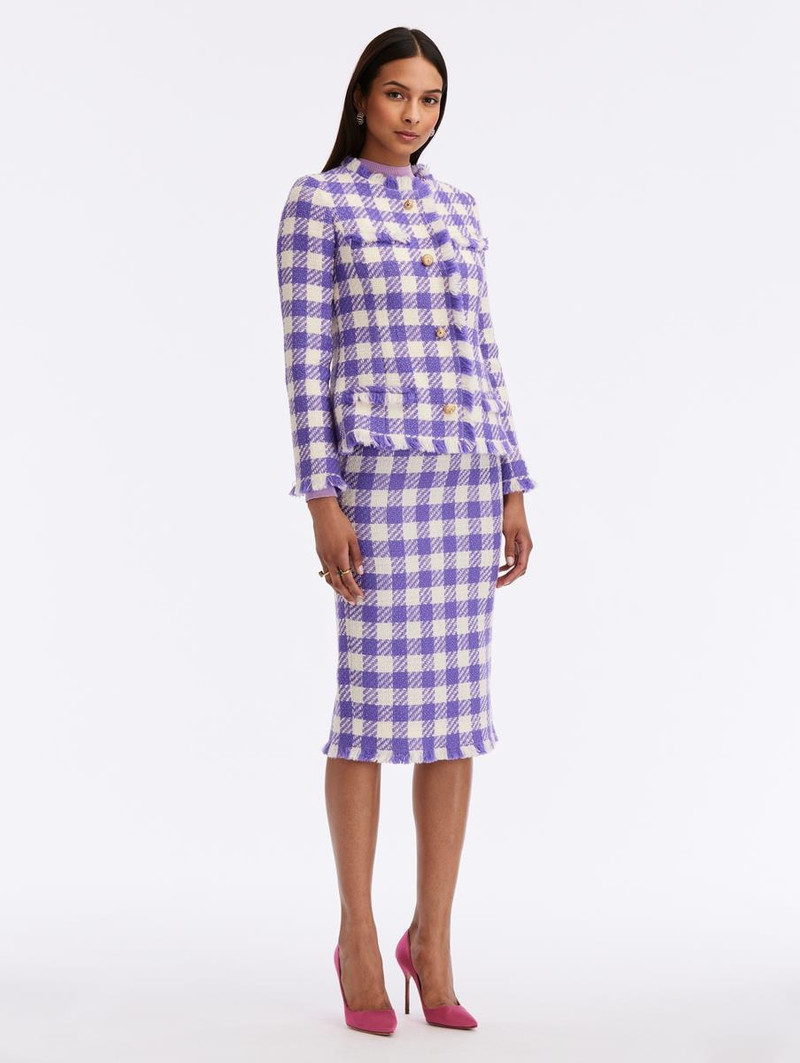 Oscar de la Renta CHECK TWEED JACKET outlook