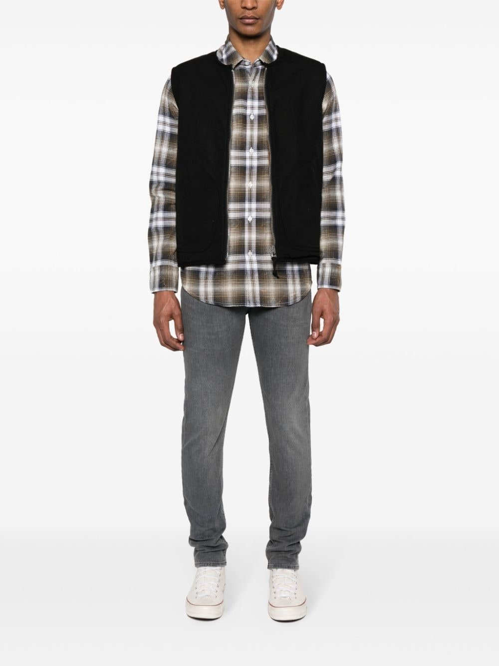 logo-patch tapered jeans - 2