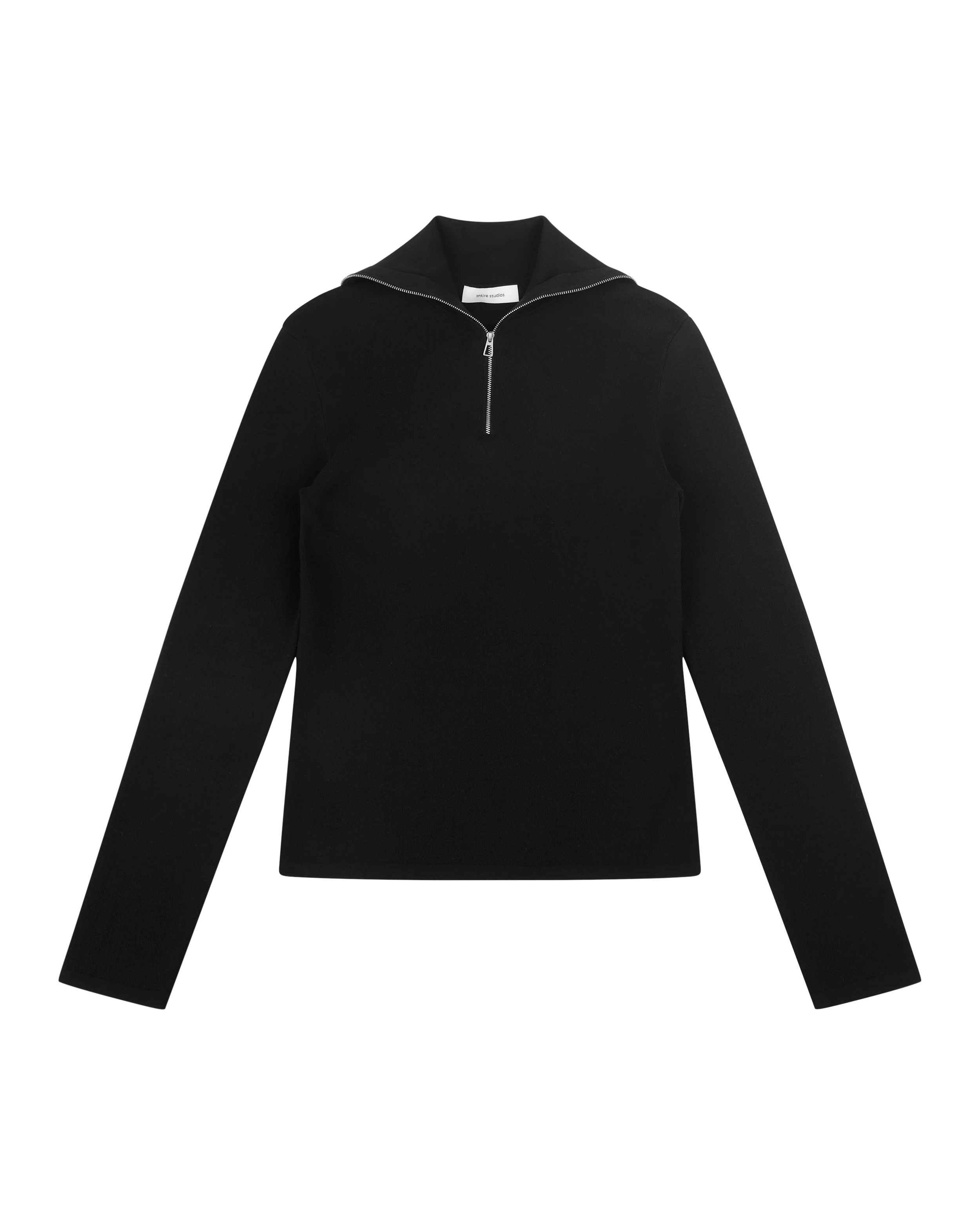 ZIP UP TURTLENECK BLACK - 5