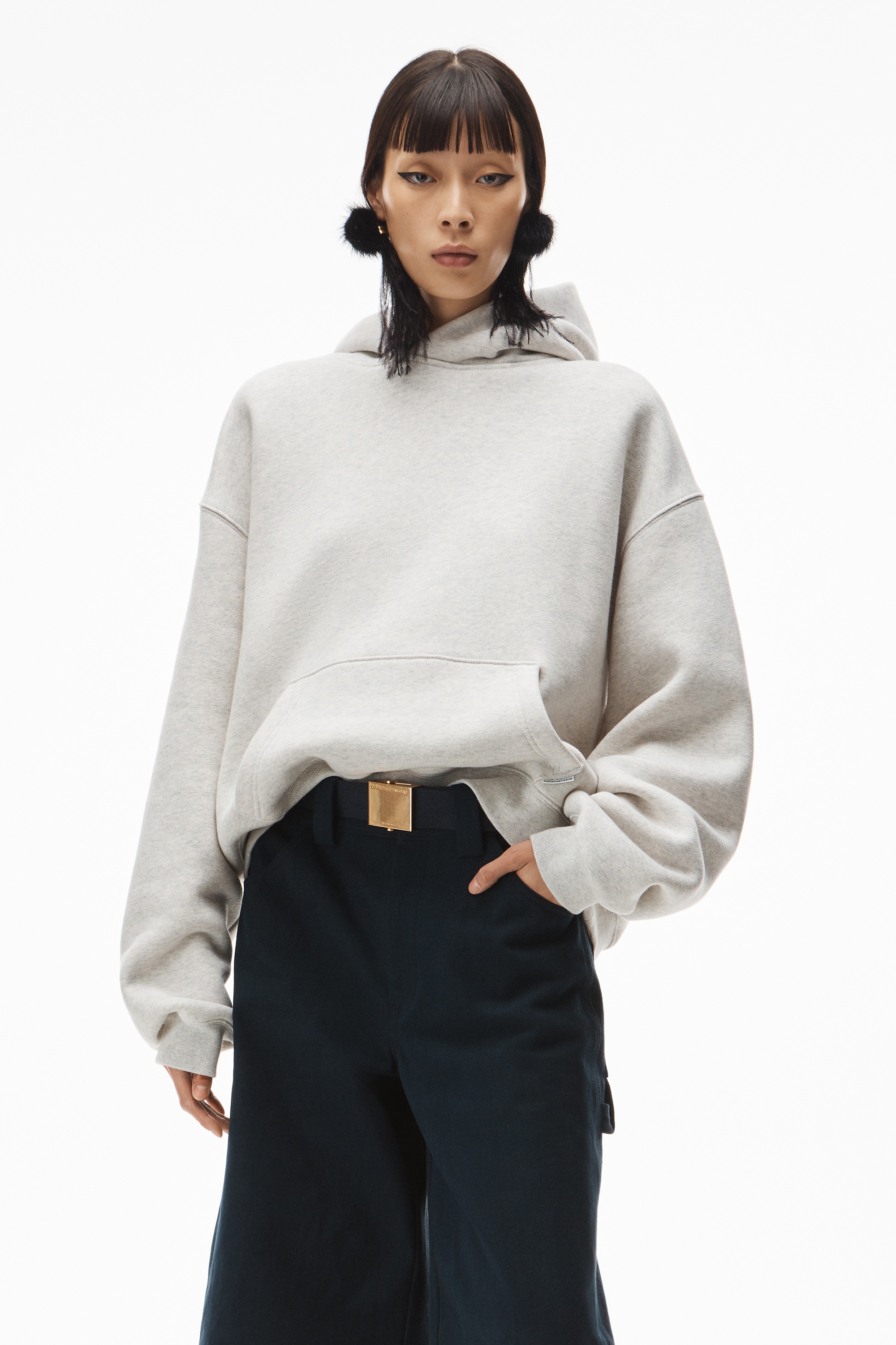 HOODIE IN DENSE FLEECE - 2