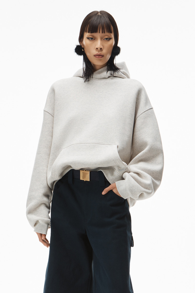 Alexander Wang HOODIE IN DENSE FLEECE outlook