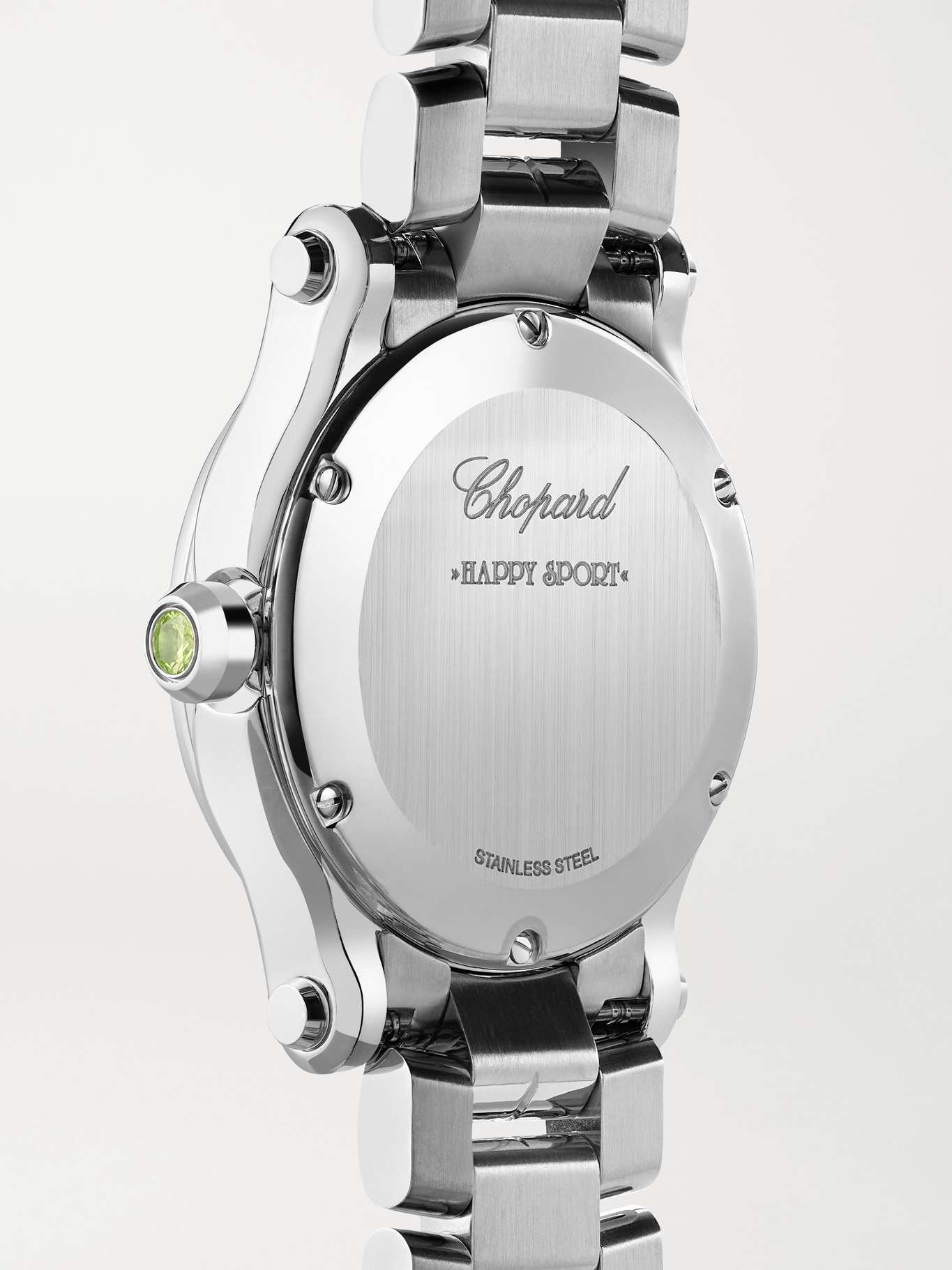 Happy Sport 30mm stainless steel, diamond and tsavorite watch - 4