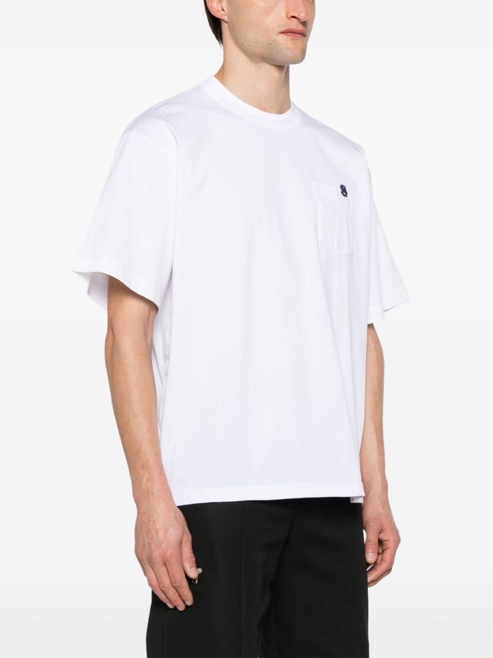 logo-embroidered cotton T-shirt - 3