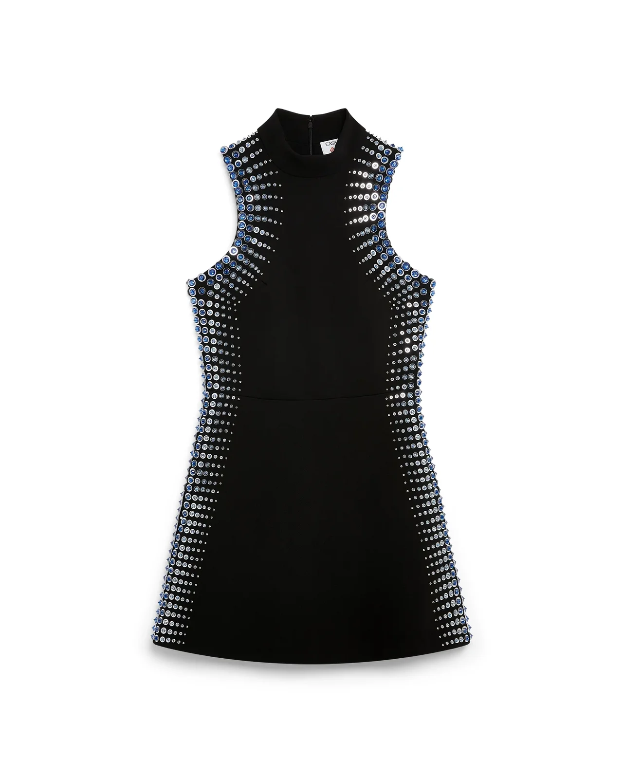 Black Embellished Mini Dress - 1