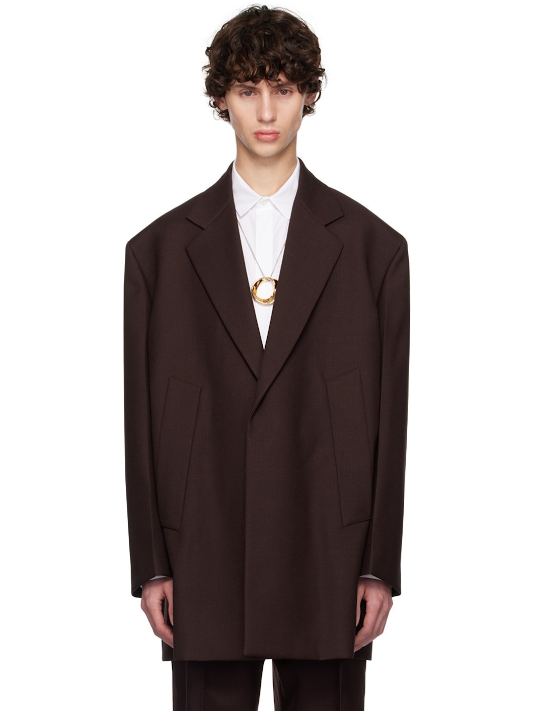 ジャケット Jil Sander Single-breasted blazer jacket Jil Sander Topstitch Single-Breasted Blazer Jacket | Neiman