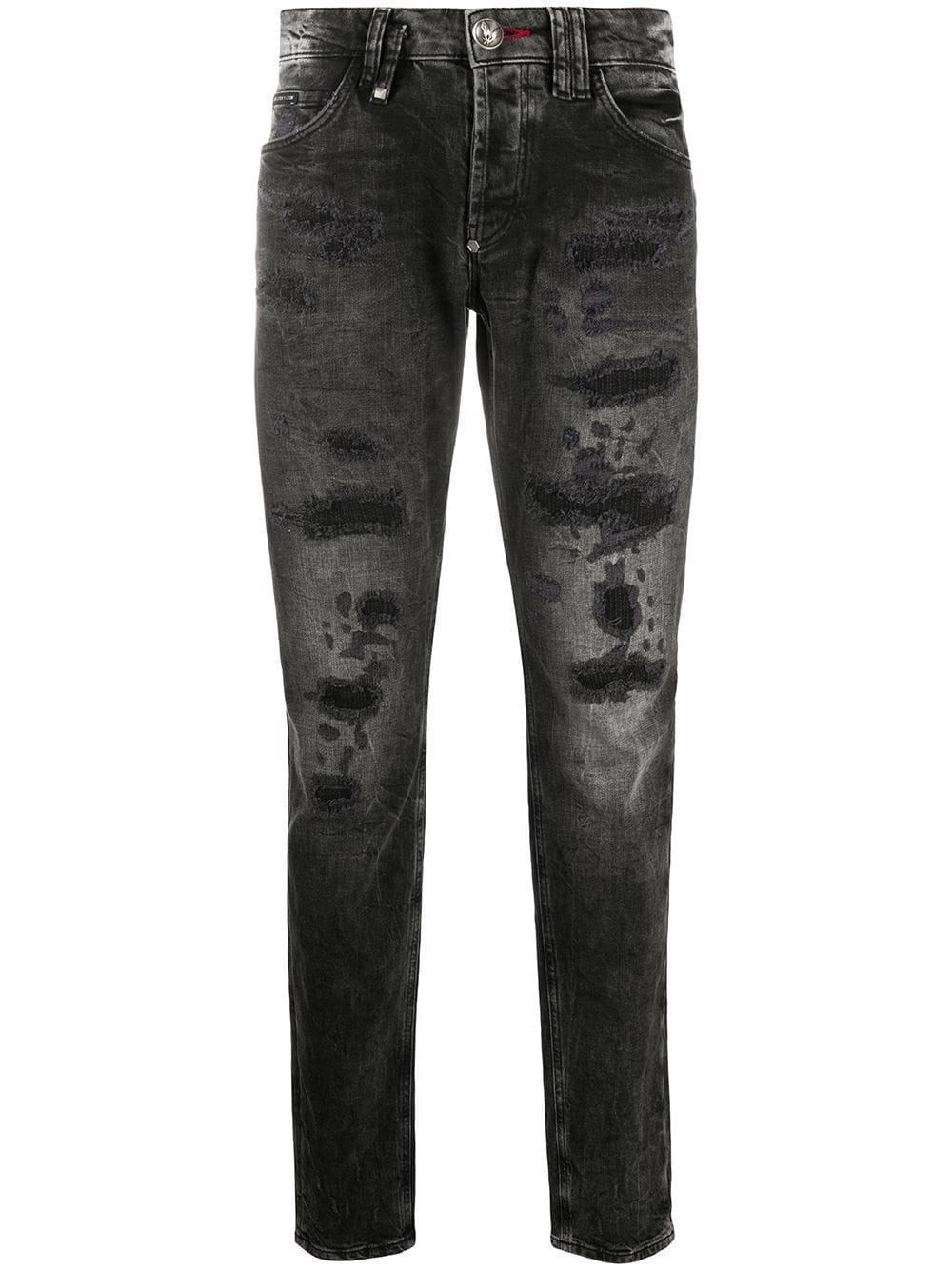 super straight skull jeans - 1