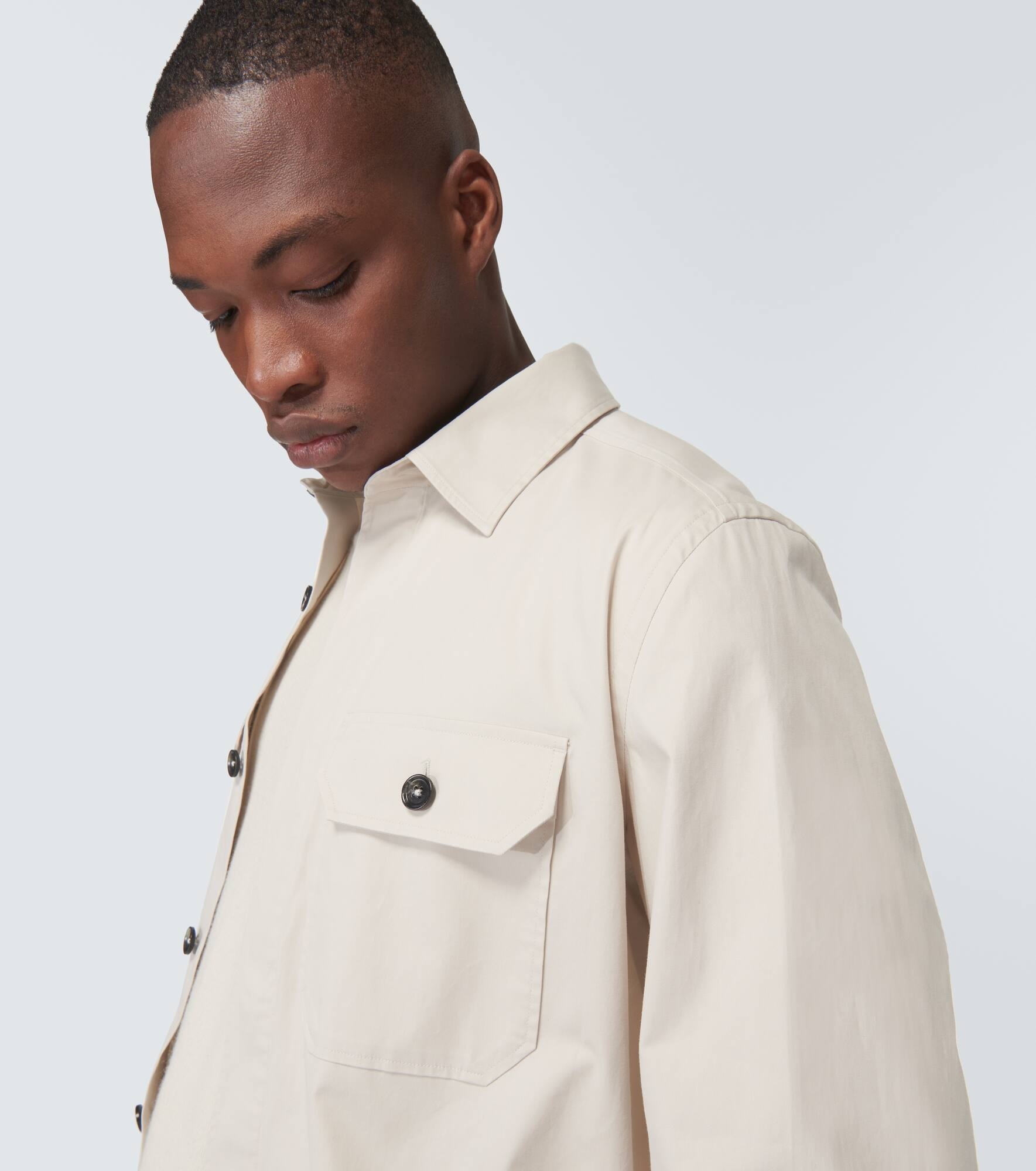 Cotton-blend overshirt - 5
