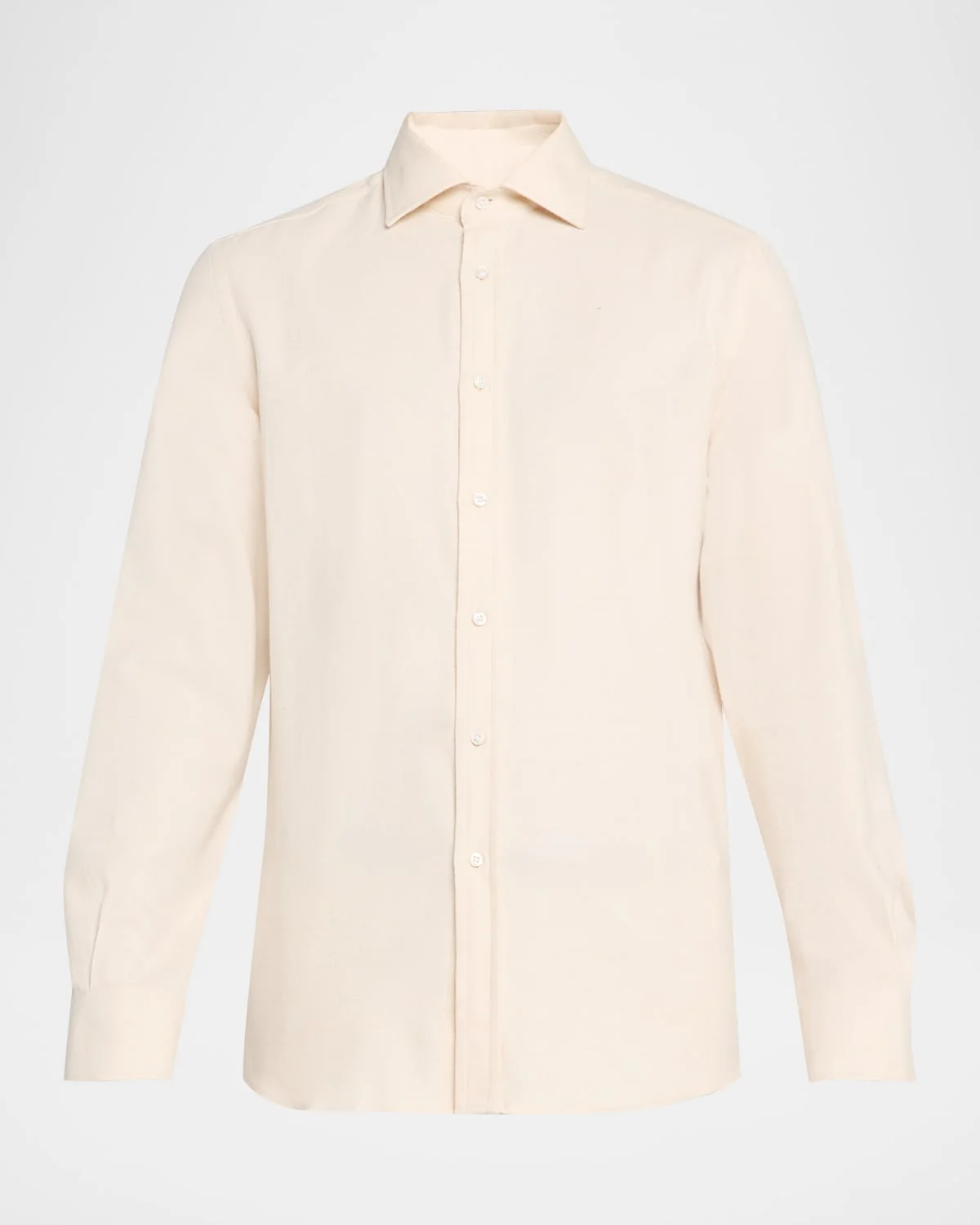 Men's Cotton Melange Herringbone Dress Shirt - 1