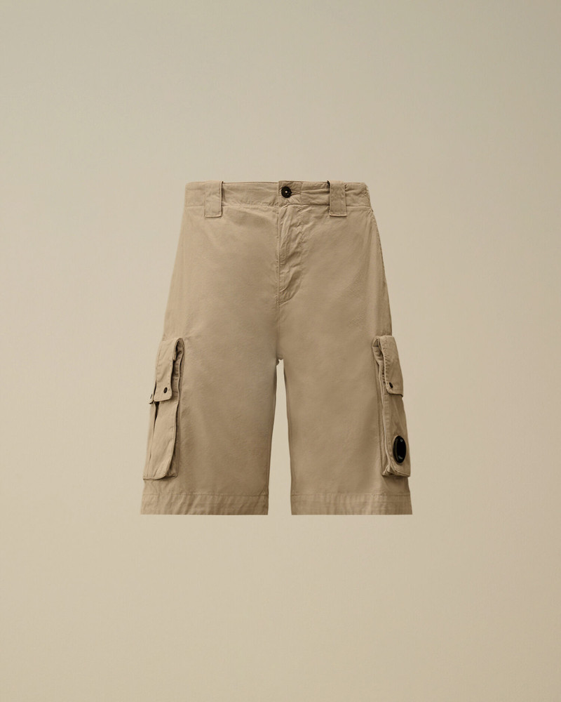Cotton Gabardine Lens Cargo Shorts 1