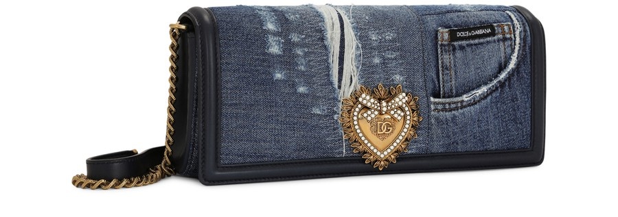 Patchwork denim Devotion baguette bag - 3