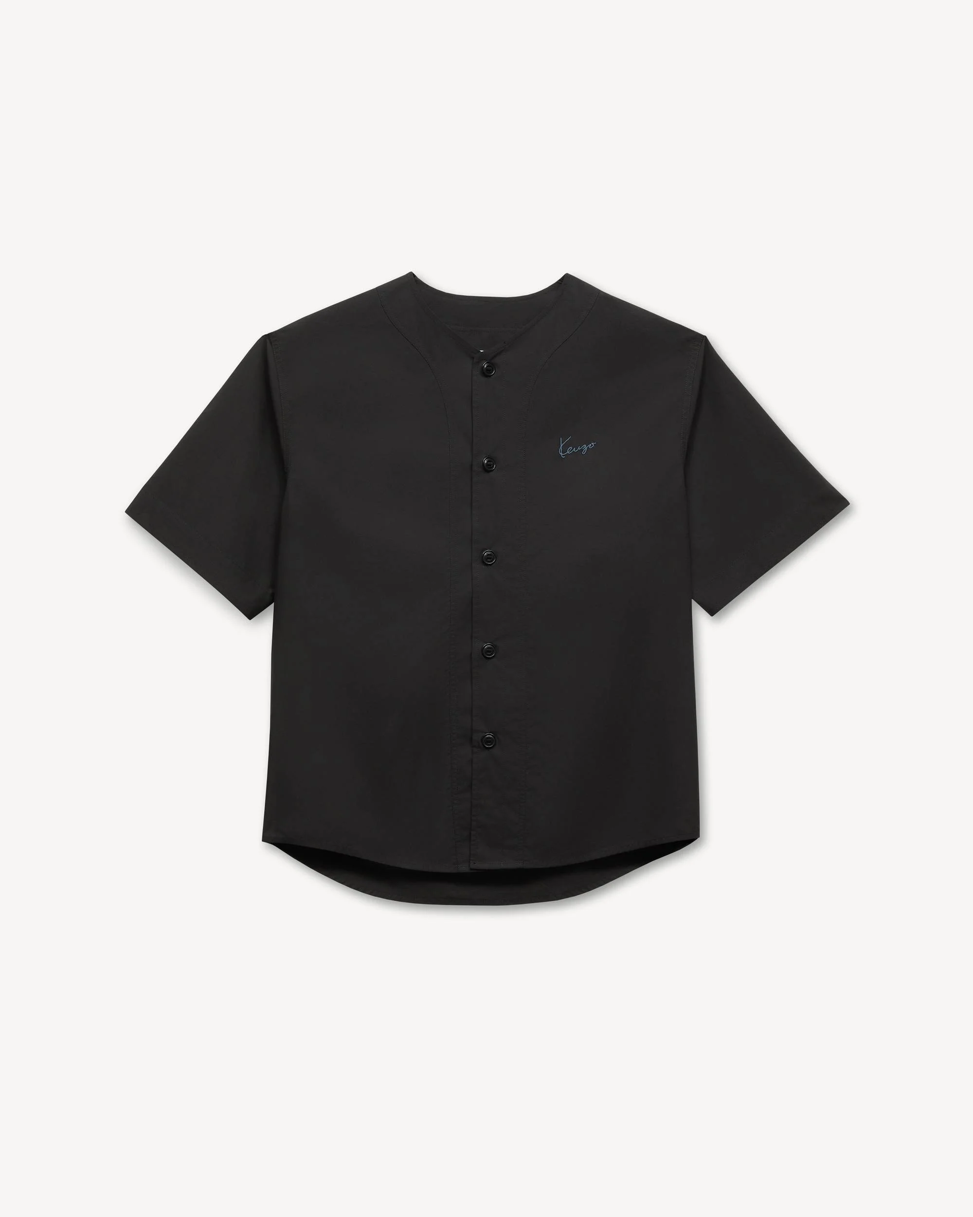 'KENZO Signature' baseball short sleeve shirt in cotton poplin - 1