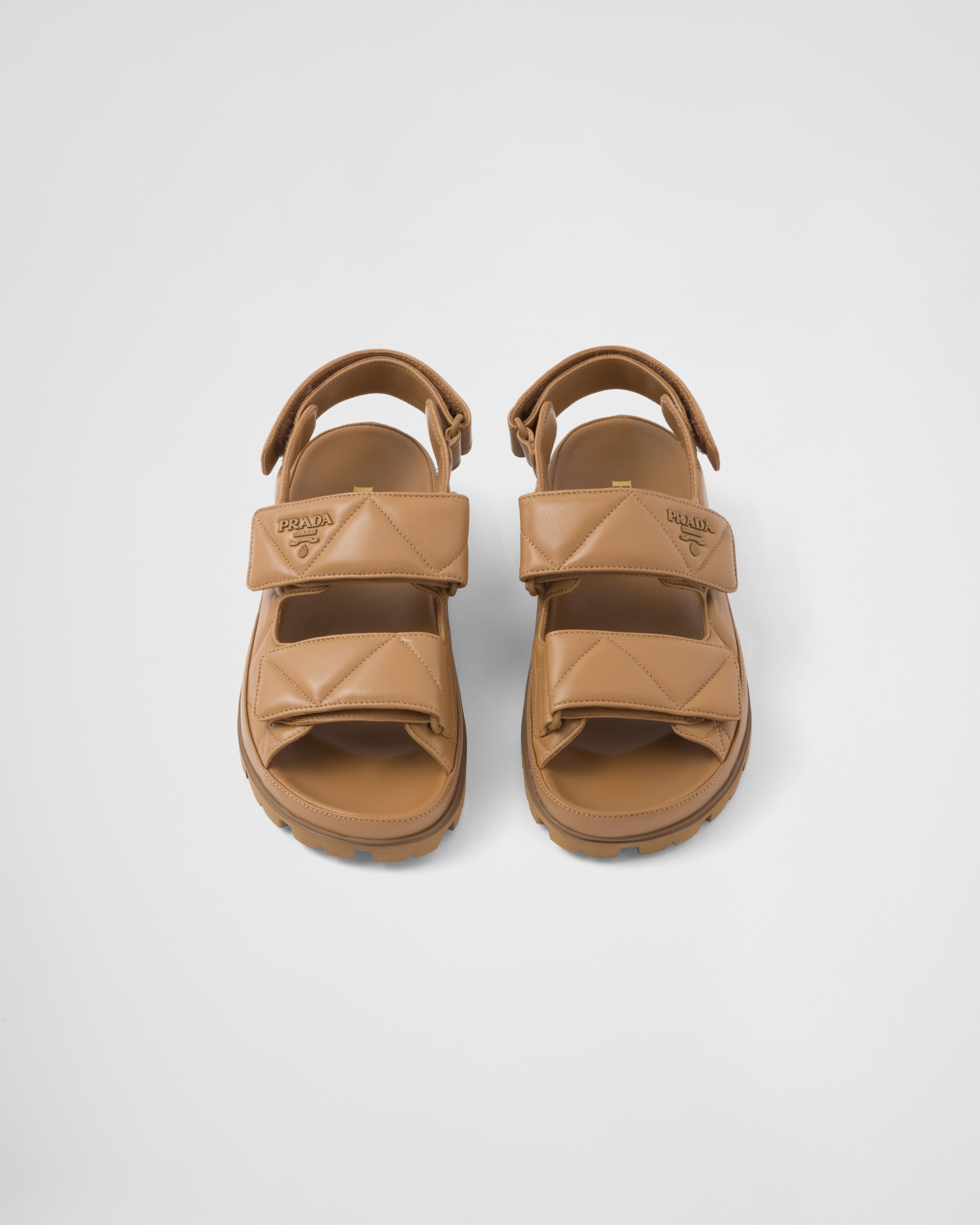 Padded nappa leather sandals - 4
