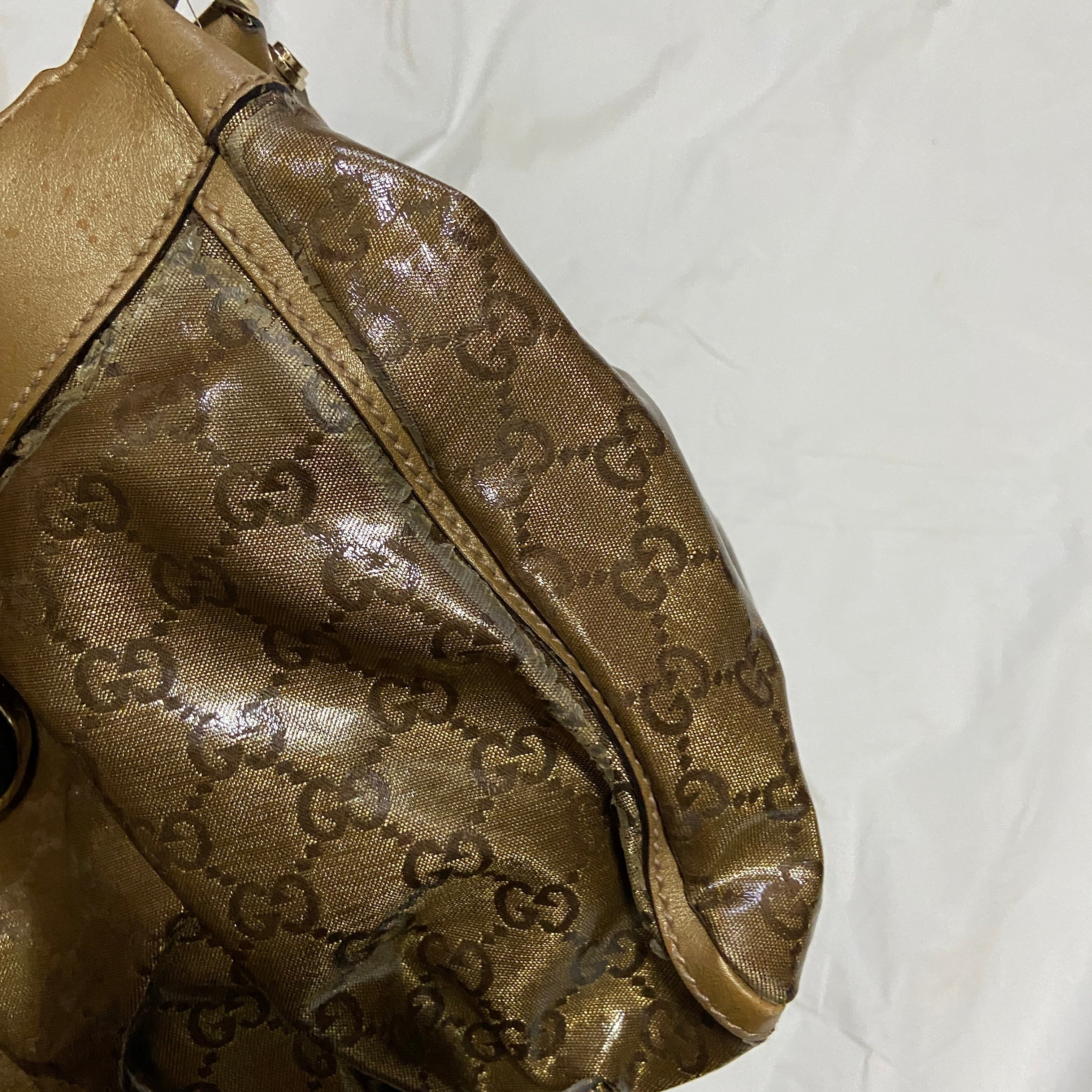 Gucci GG Crystal Abbey D-Ring hobo Shoulder Bag Brown - 4
