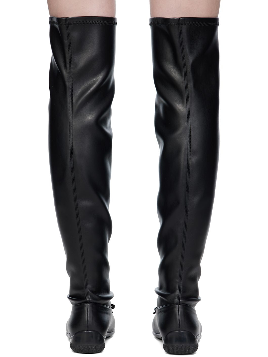 Black Thigh High Ballet Boots - 2